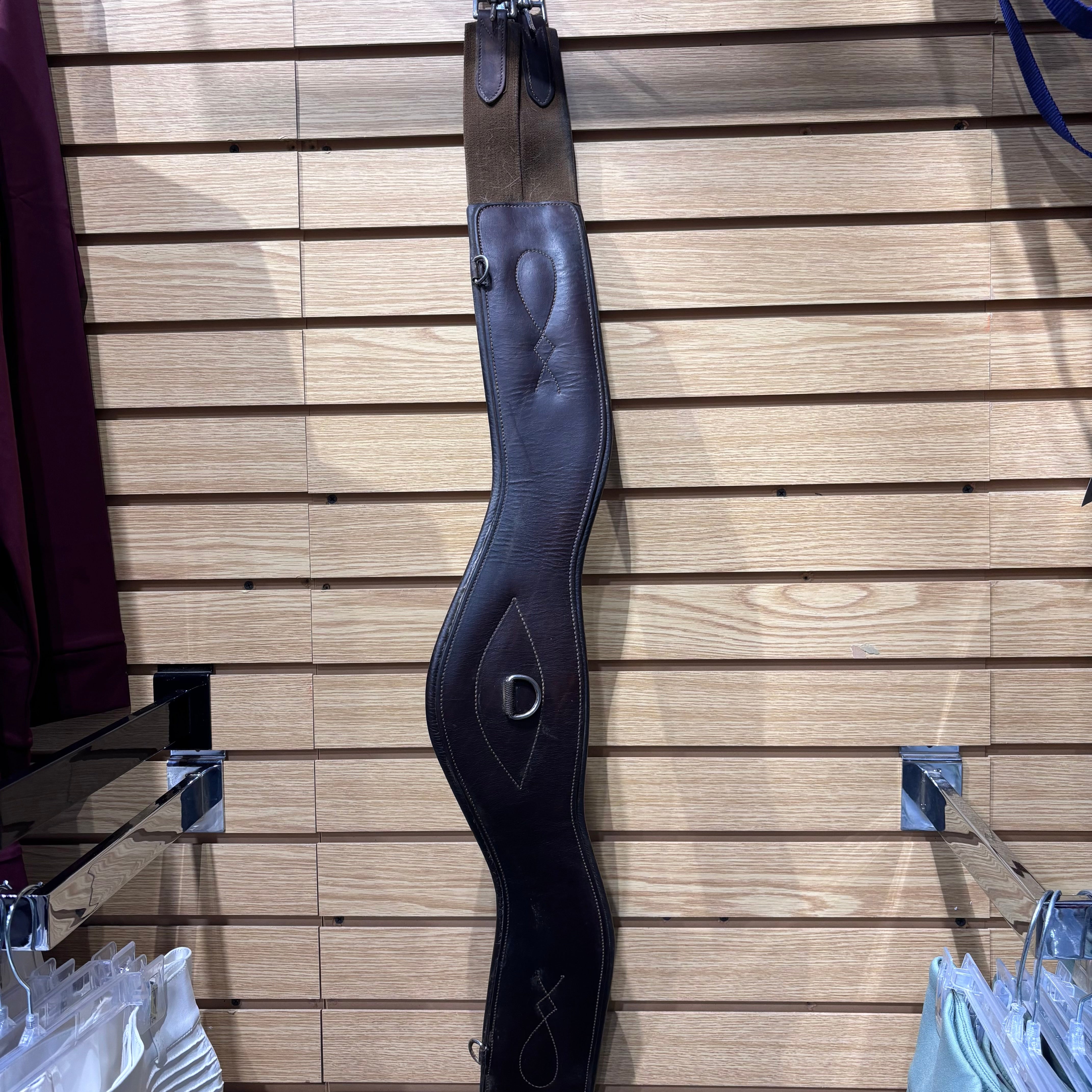 Used 48" Brown Contour Leather Girth