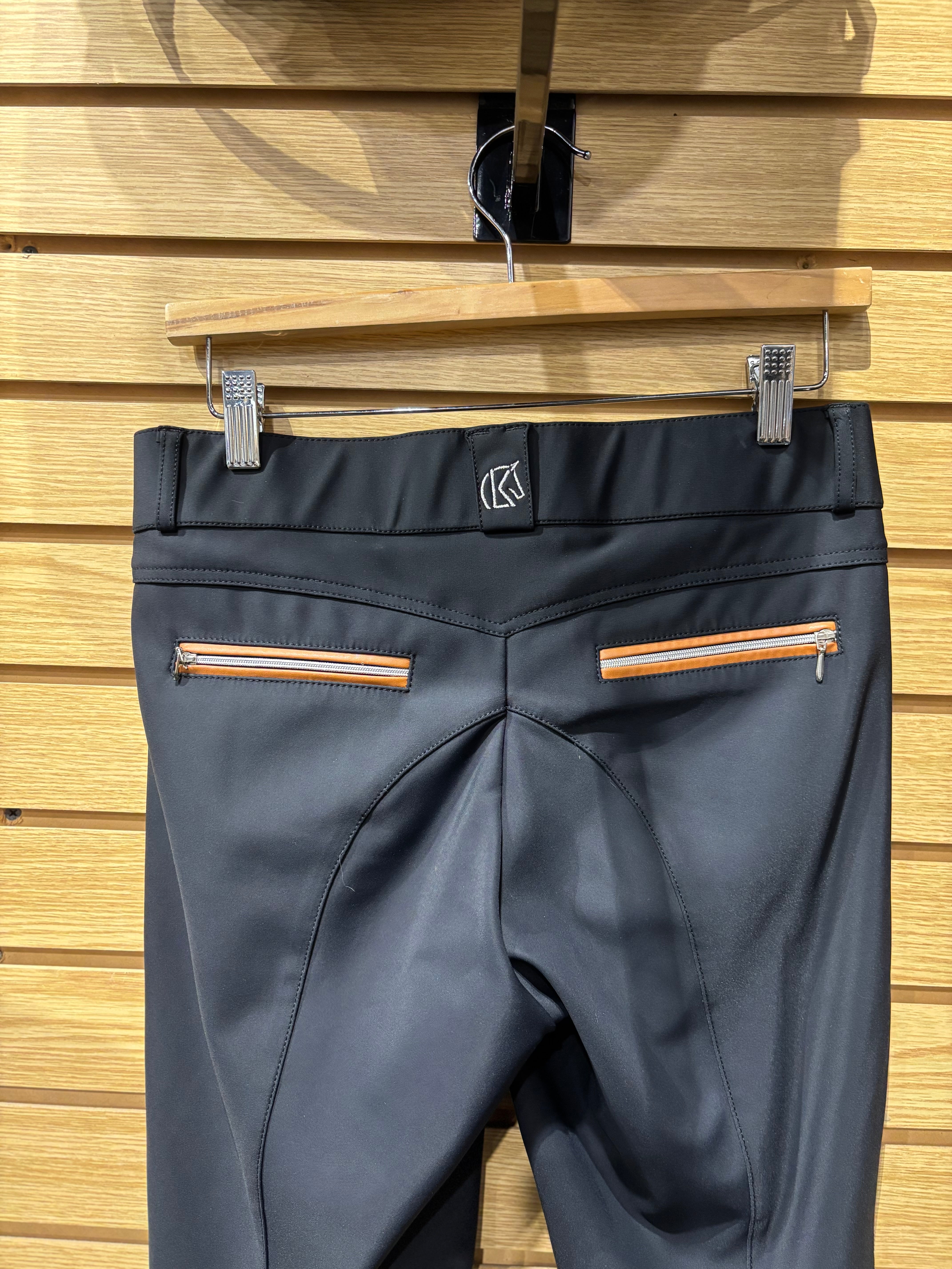 Used 30 Black/Cognac KL Select Gabrielle Knee Patch Breech
