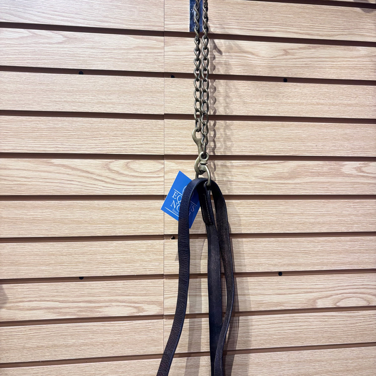 Used Brown Leather Lead with Chain
