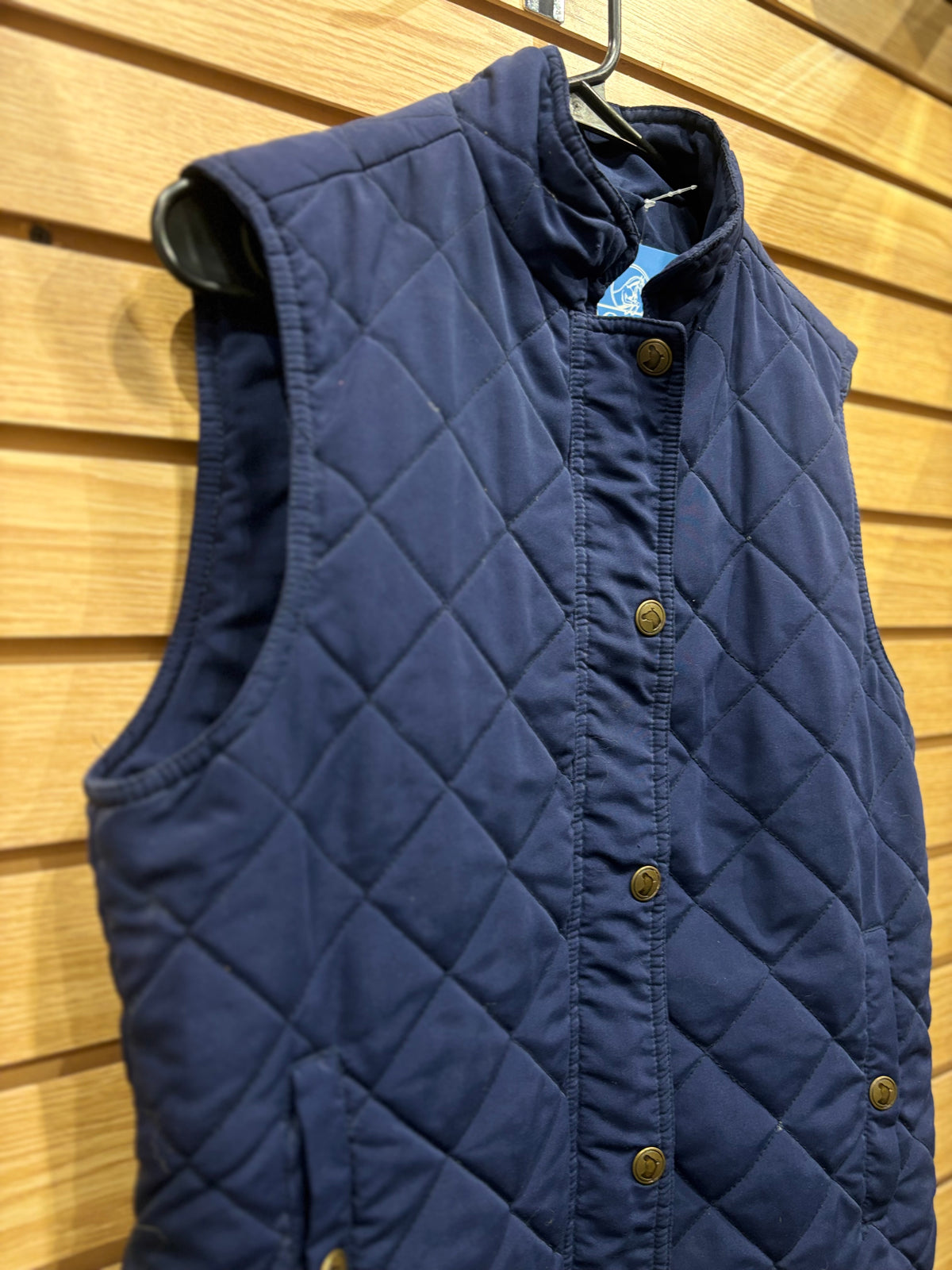 Used Medium Navy Riding Sport Quilted Vest