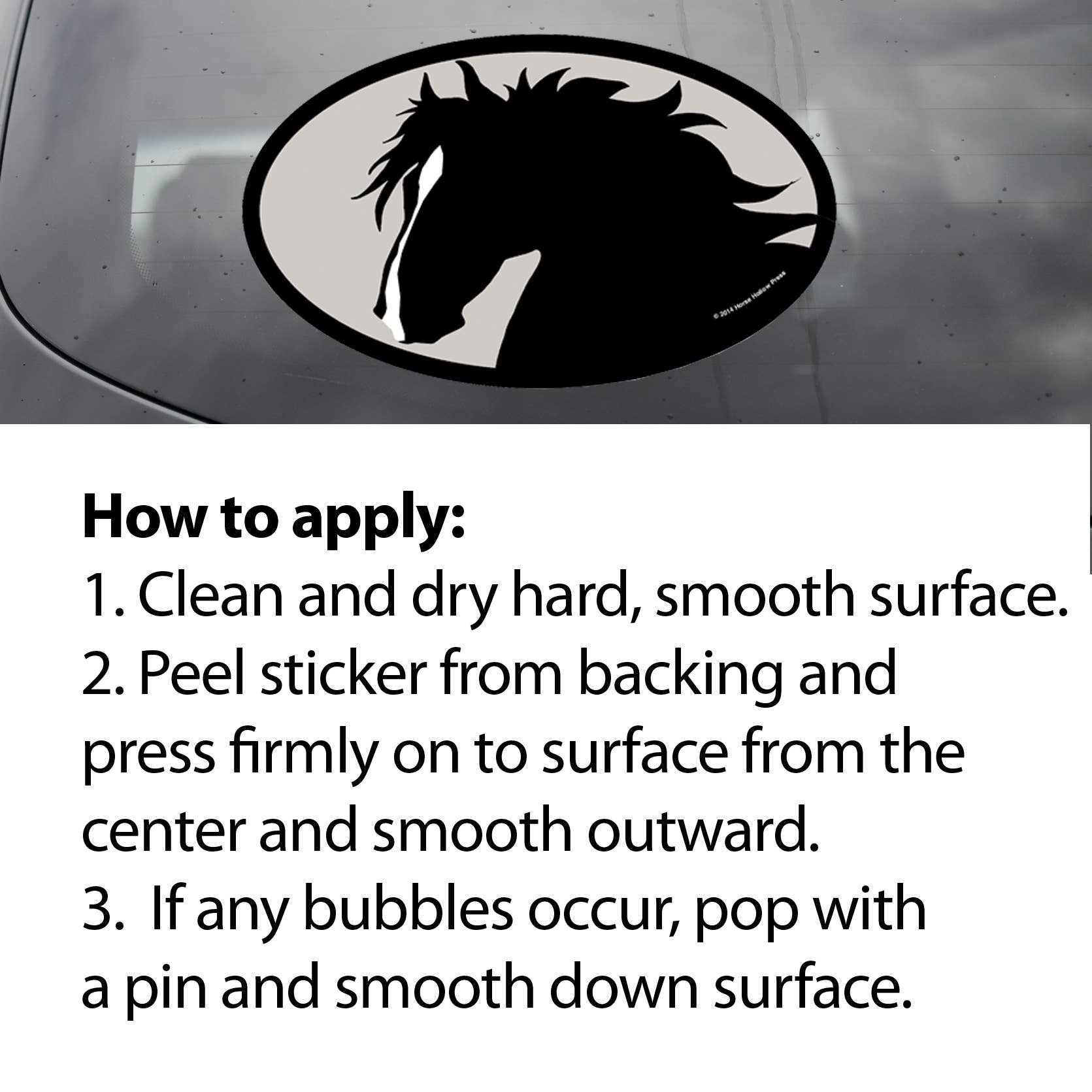 Horse Hollow Press | Pretty Snarky Equestrian Cards|Stickers - Oval Equestrian Horse Sticker / Horse Mom / WATERPROOF