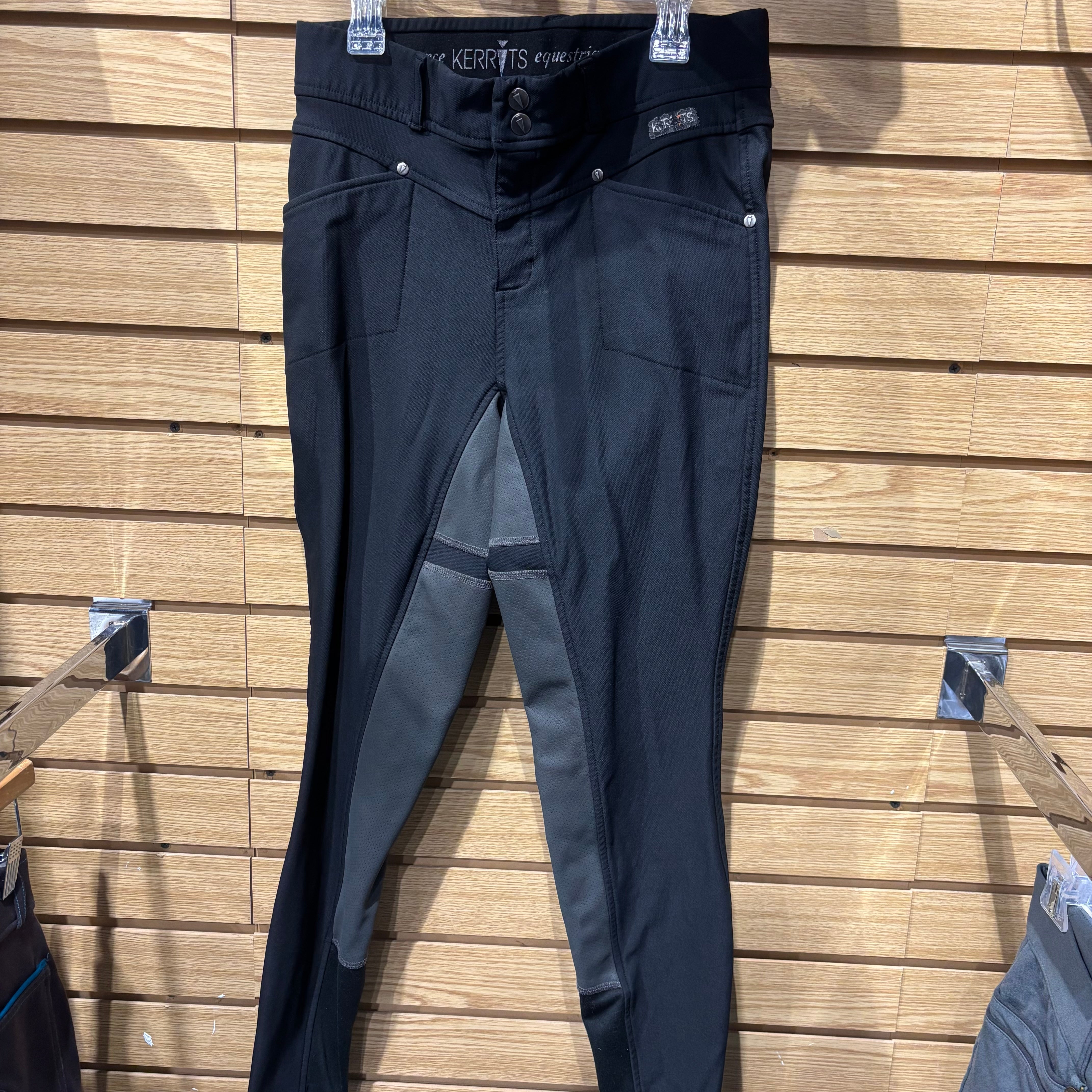 Used Medium Black Kerrits Full Seat Breeches