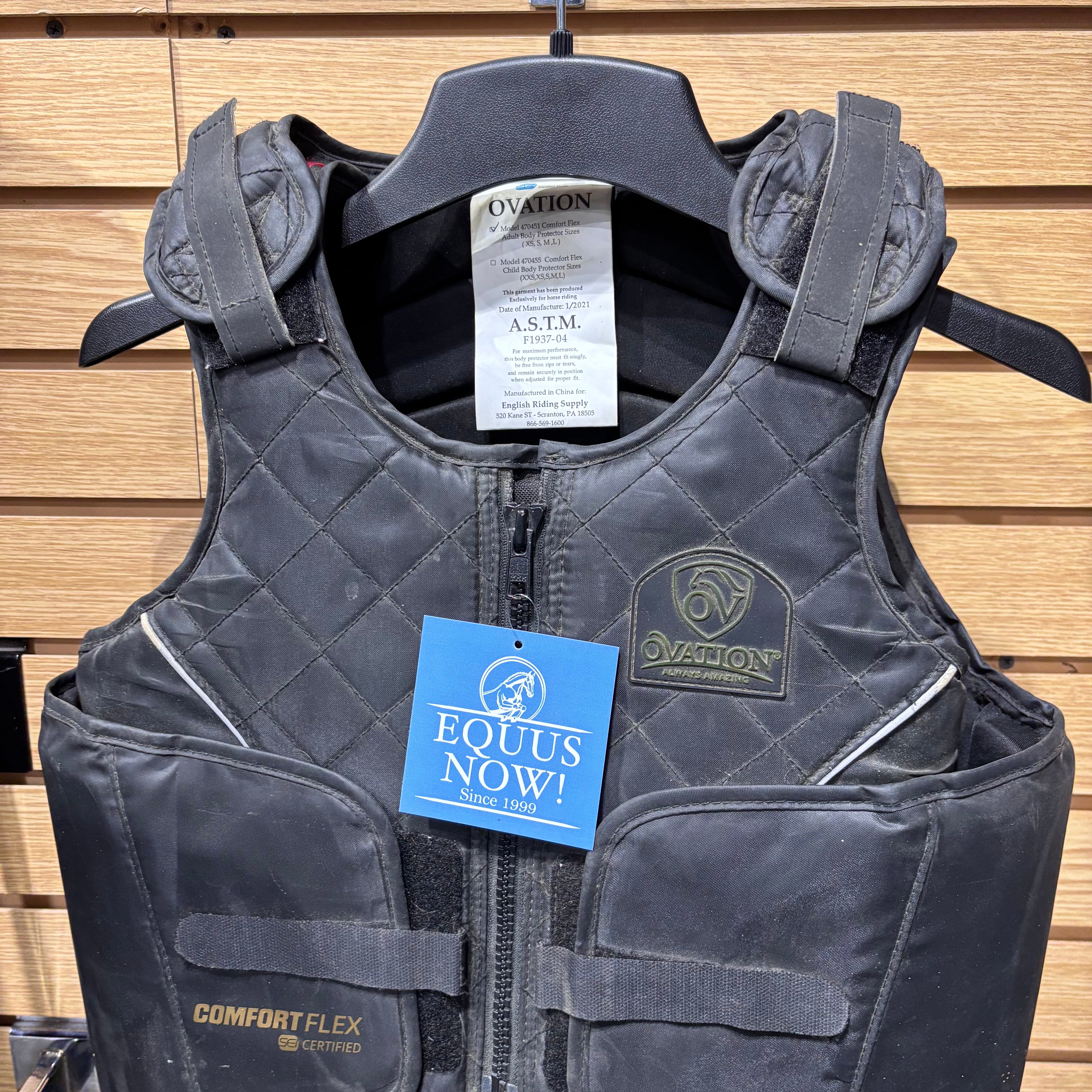 Used Adult XS Ovation Comfortflex Body Protector Black