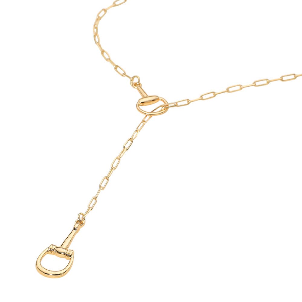 Sensibling Corp. - Metal Horsebit Link Sliding Paperclip Chain Necklace