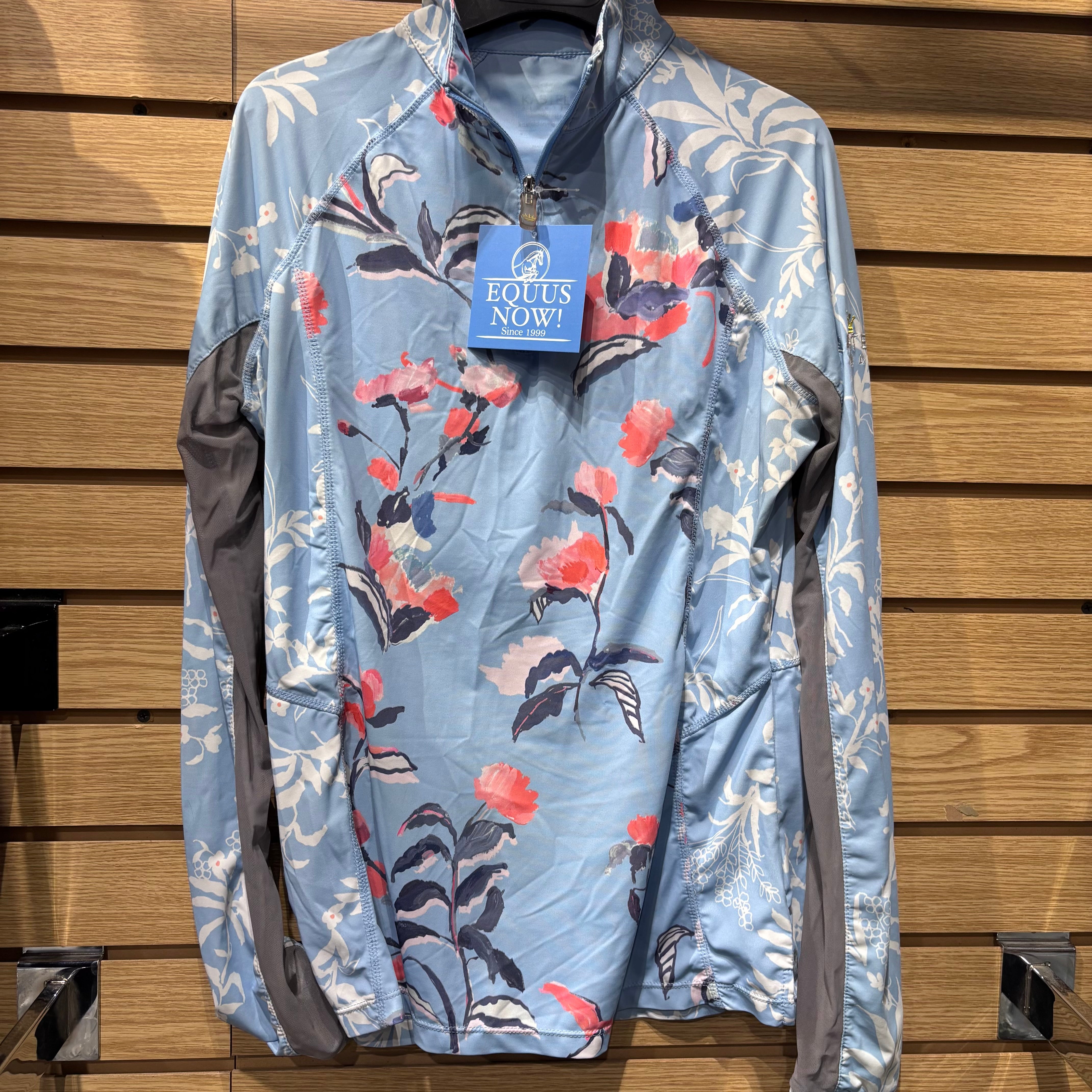 Used Kastel Blue/White/Pink Long Sleeve Sun Shirt Medium