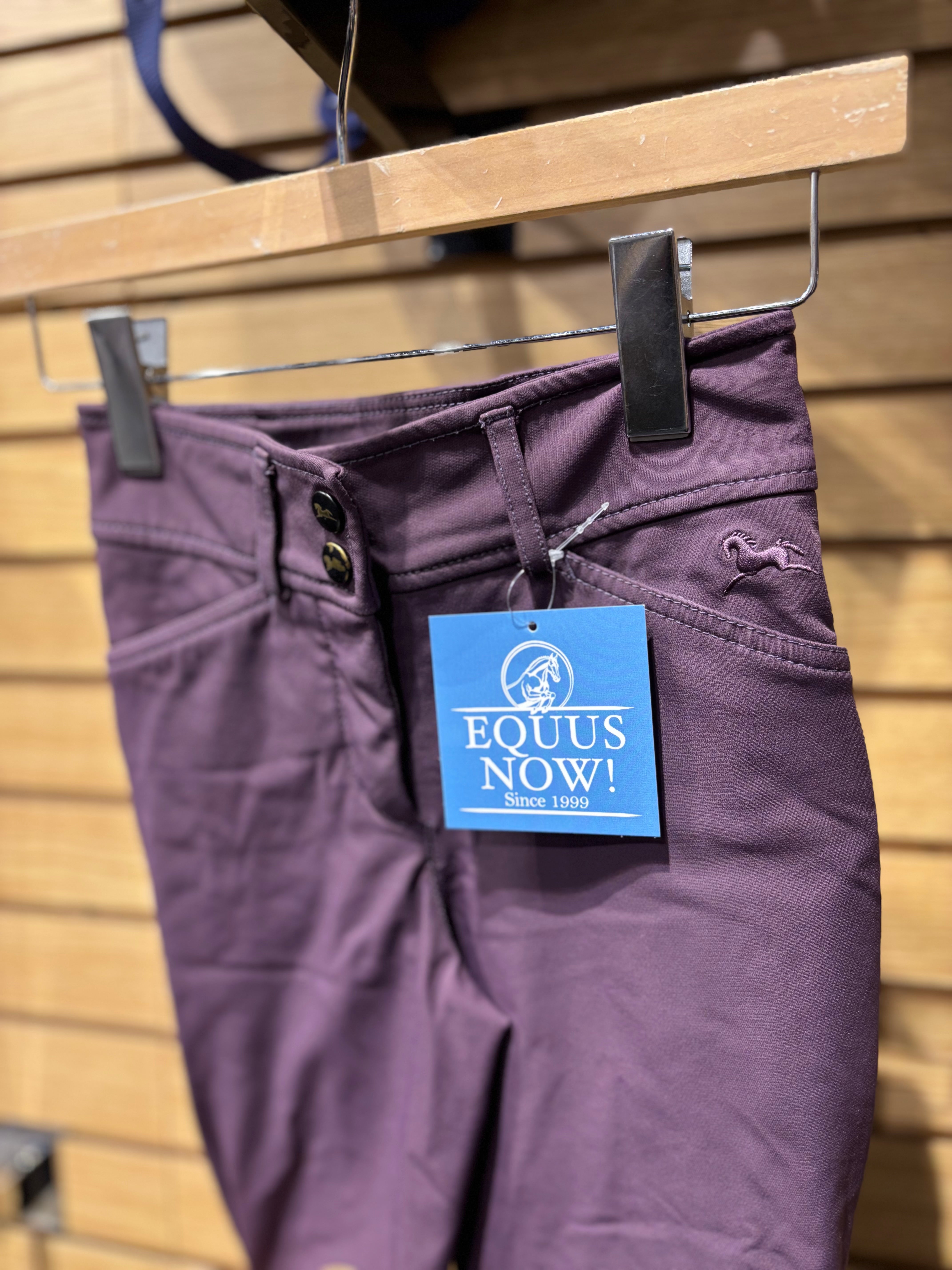 Used RJ Classics 10R Plum Kids Knee Patch Breeches