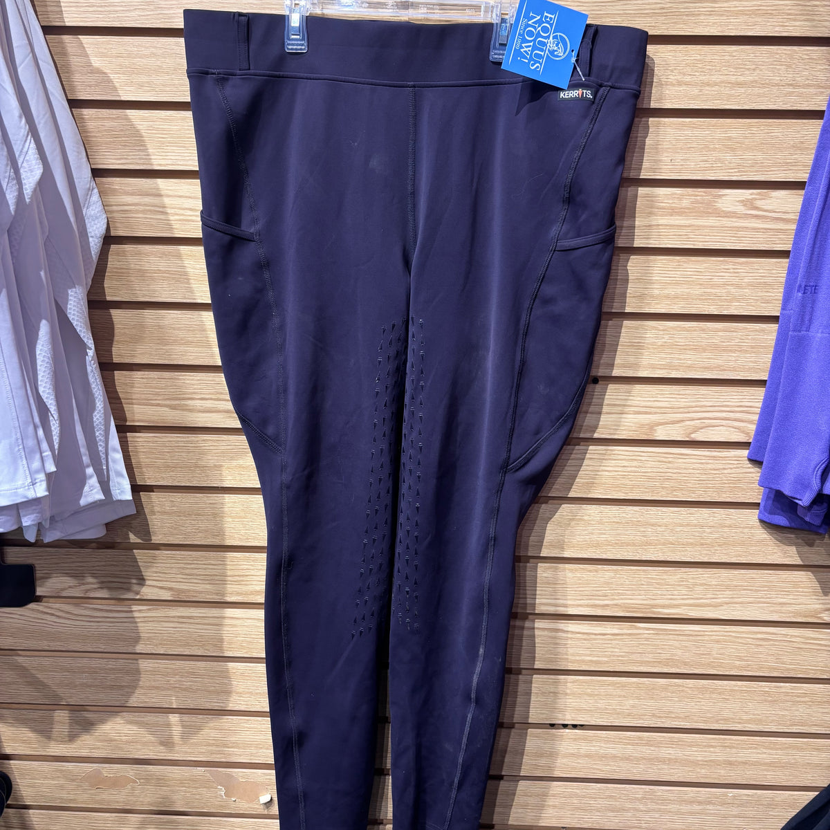 Used 2XL Dark Navy Kerrits Full Leg Silicone Breeches
