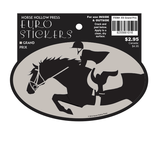 Horse Hollow Press - Oval Equestrian Horse Sticker / Grand Prix / WATERPROOF
