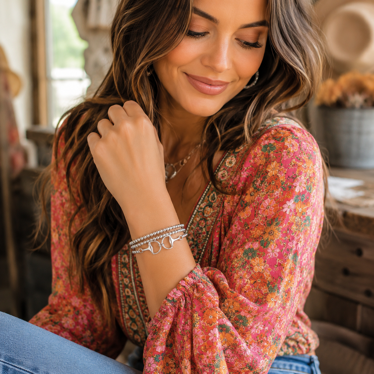 Bit of Shine – Set of 3 Stretch Bracelets with Horse Bit