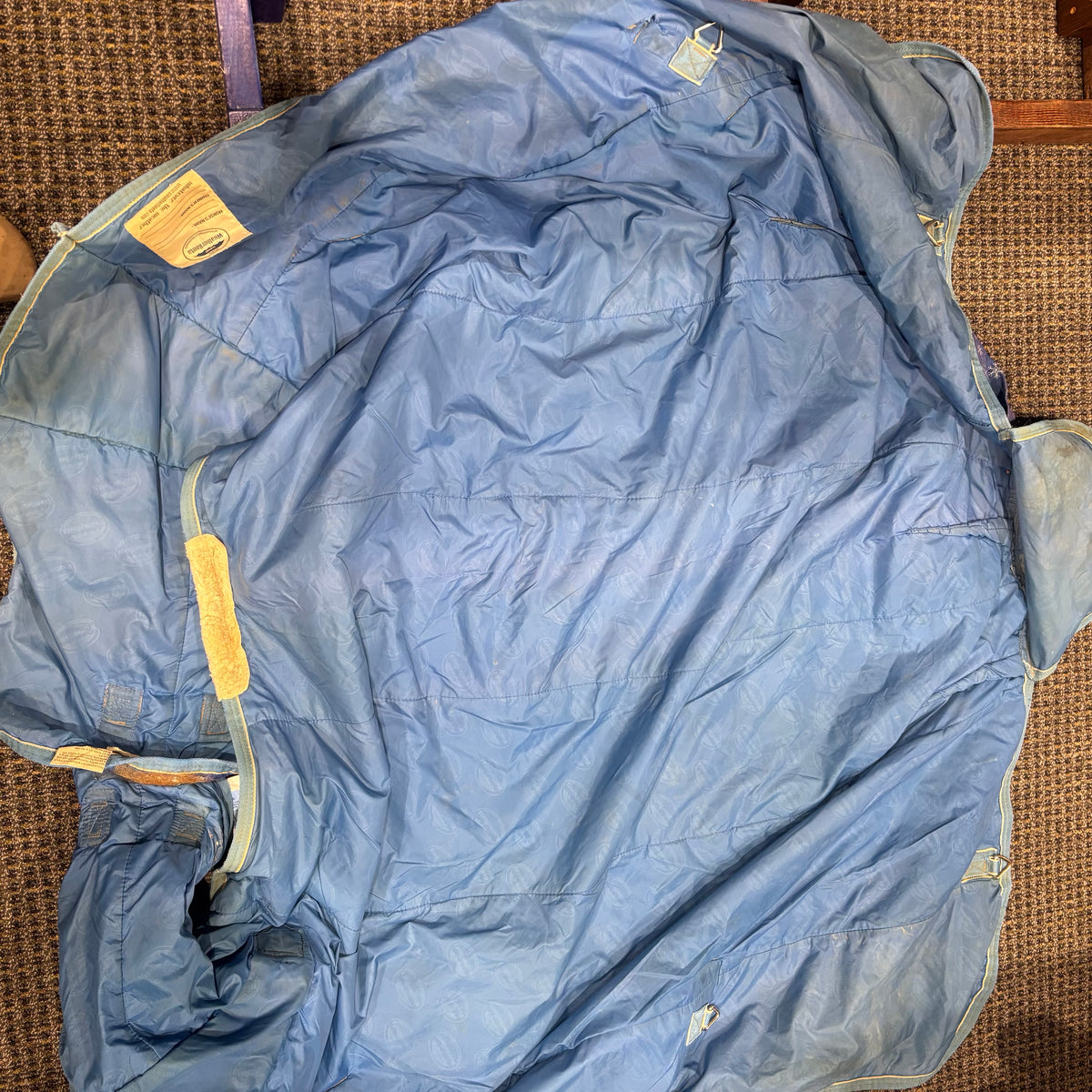 Used 69" Blue Snowflake Weatherbeeta Medium Turnout Blanket