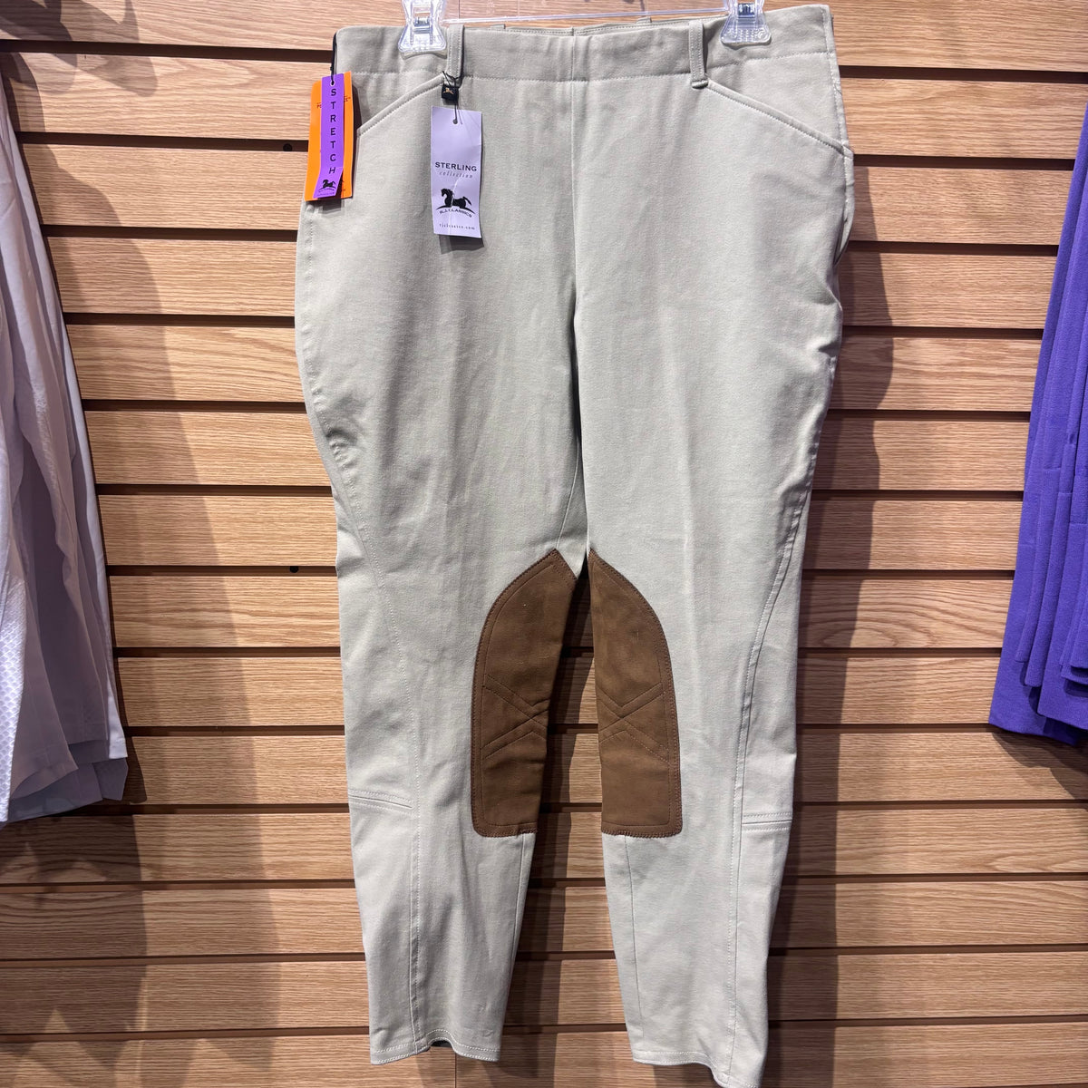 Used 32S Tan RJ Classics Sterling Collection Knee Patch Breeches