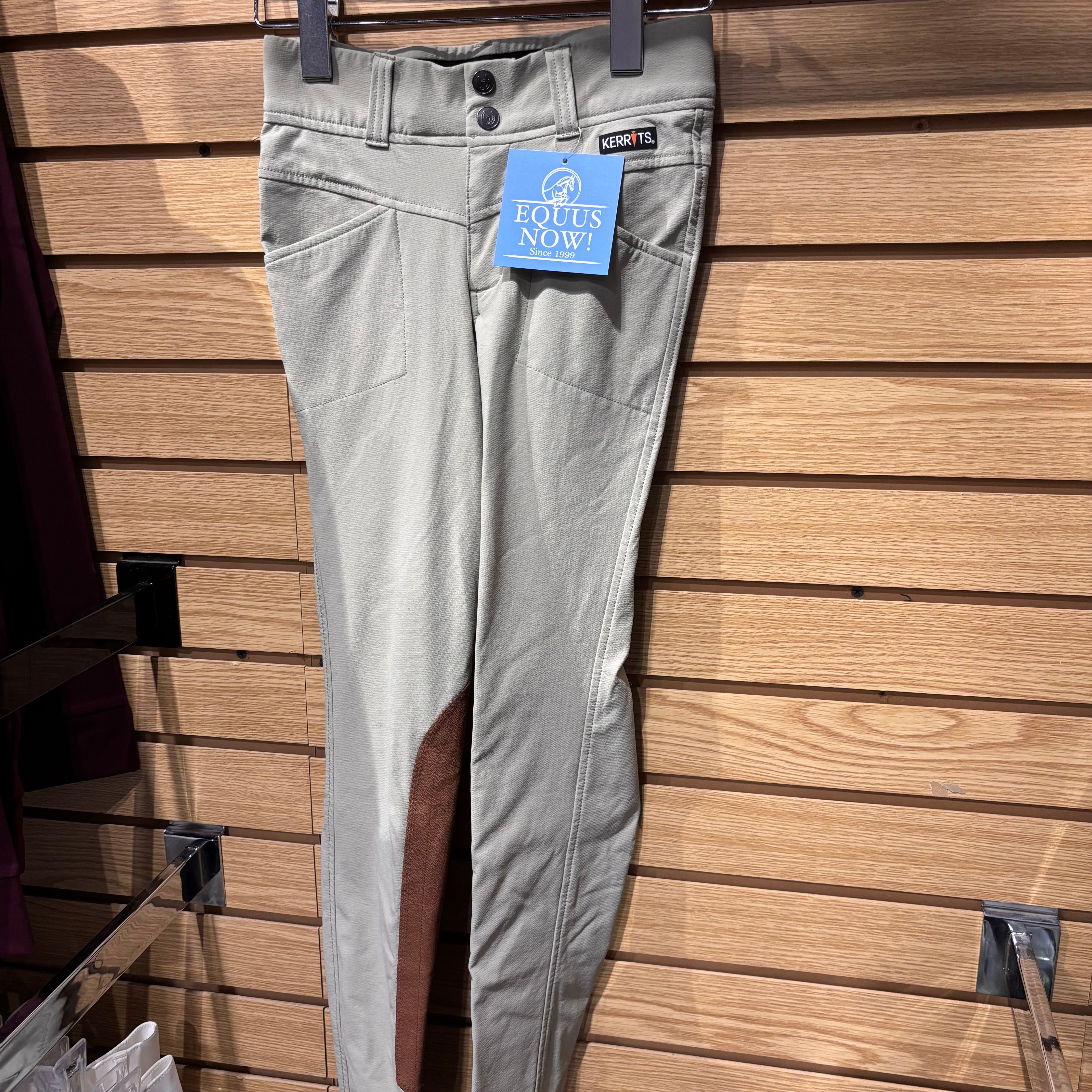 Used Large Kerrits Knee Patch Jods Tan