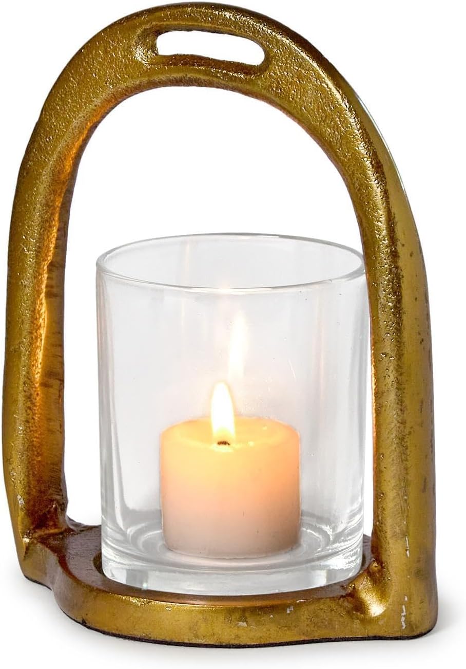 Horseshoe Tealight Candleholder with Removable Glass