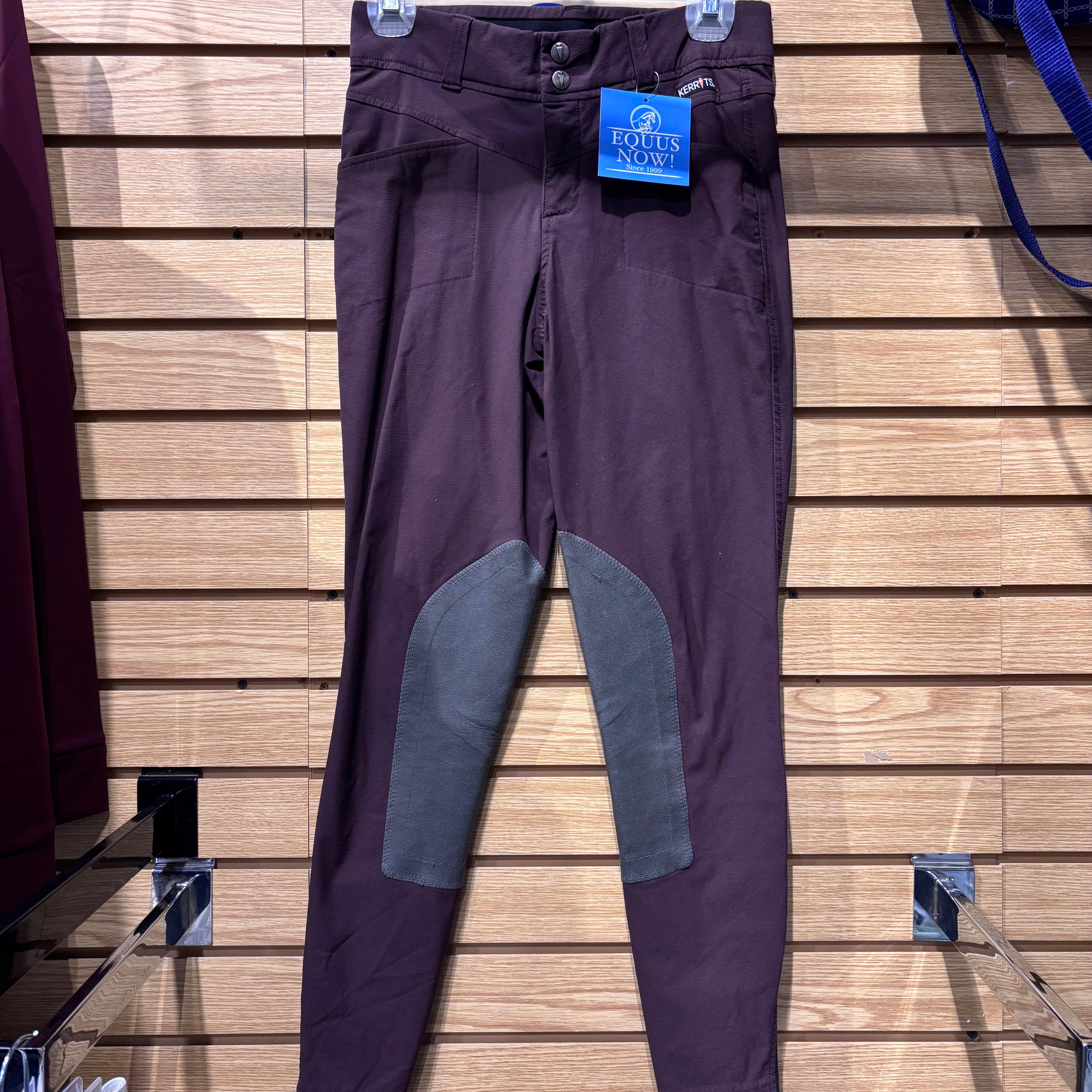 Used Small Plum Kerrits Knee Patch Breeches