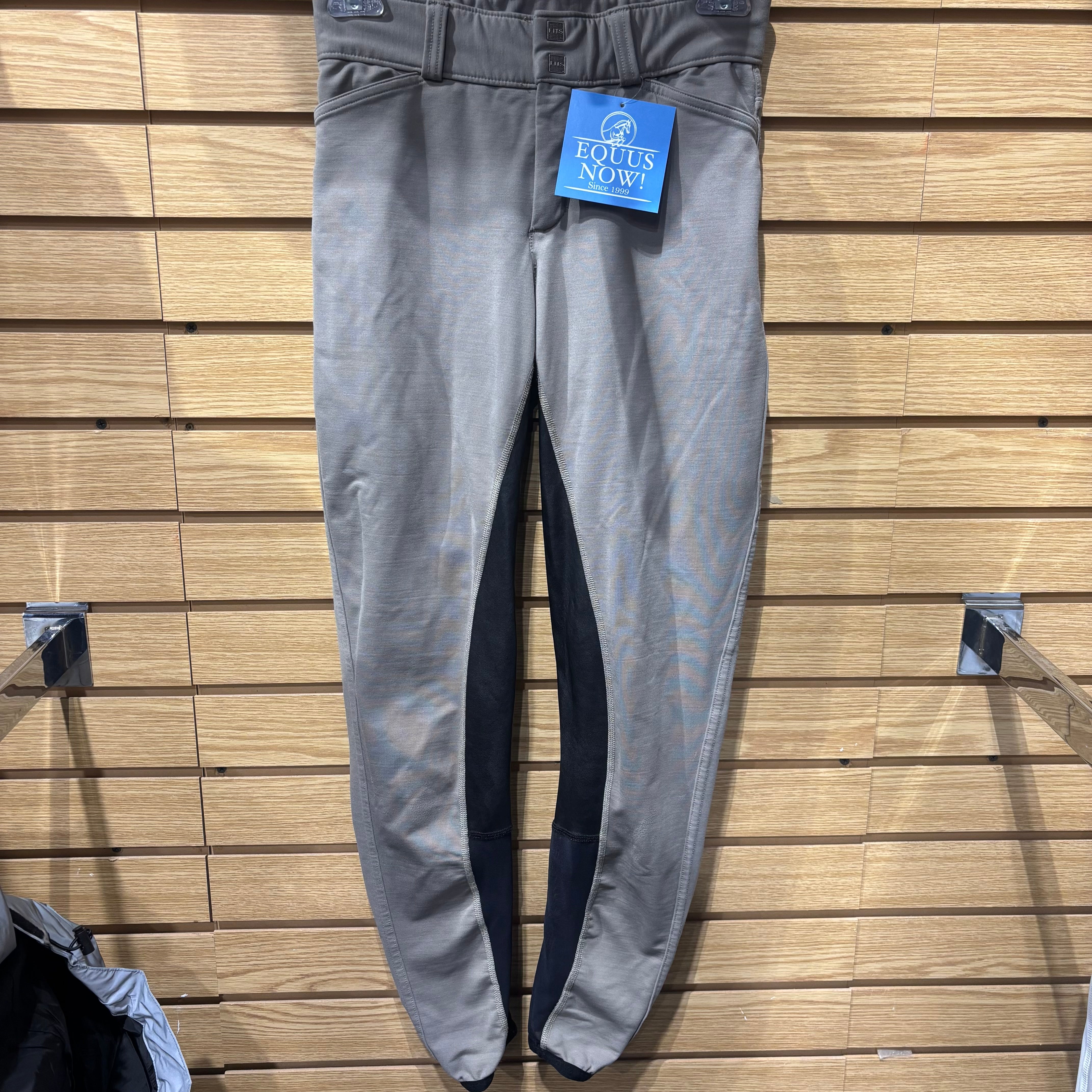 Used FITS Medium Grey/Black Full Seat Breeches
