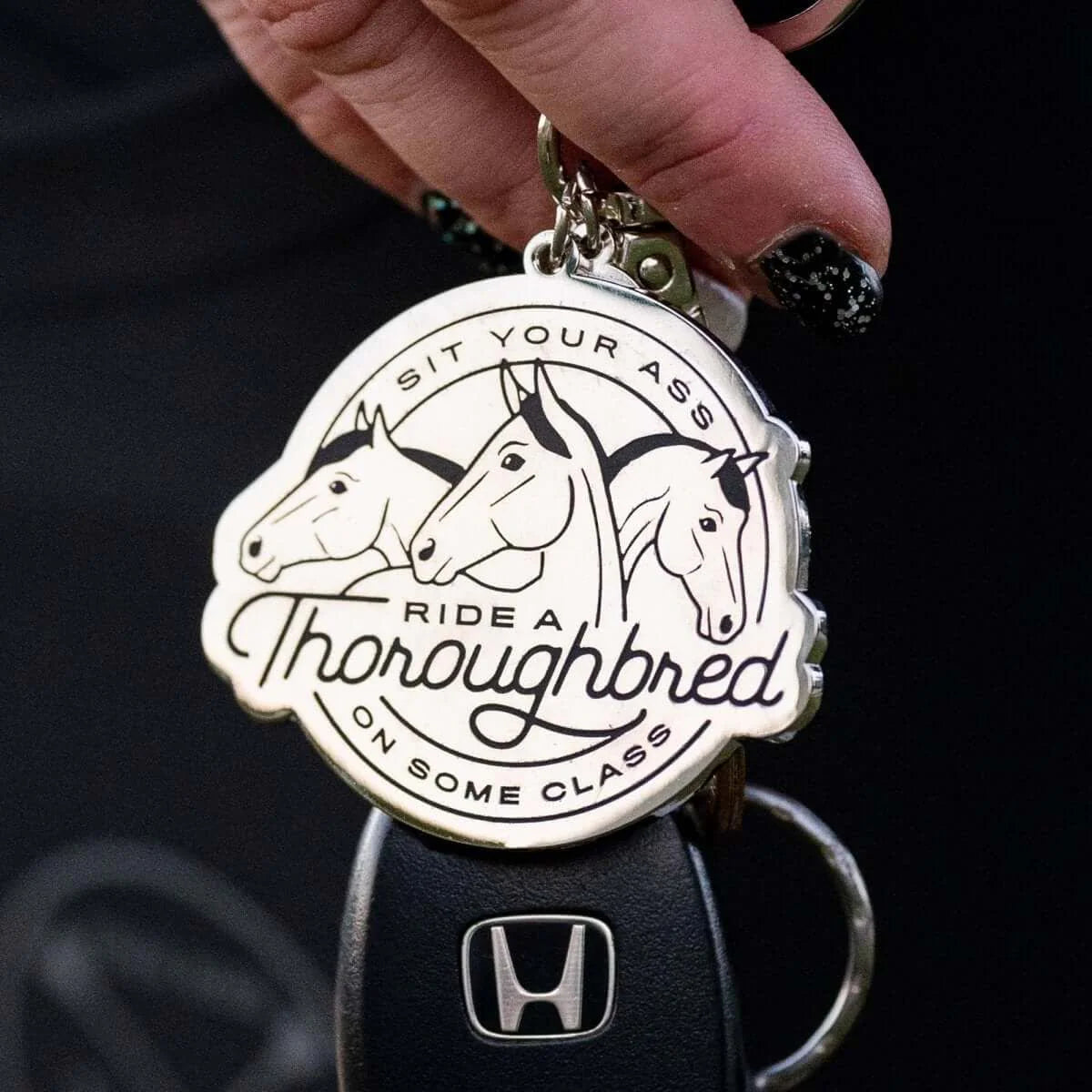 Dapplebay Ride A Thoroughbred Keychain