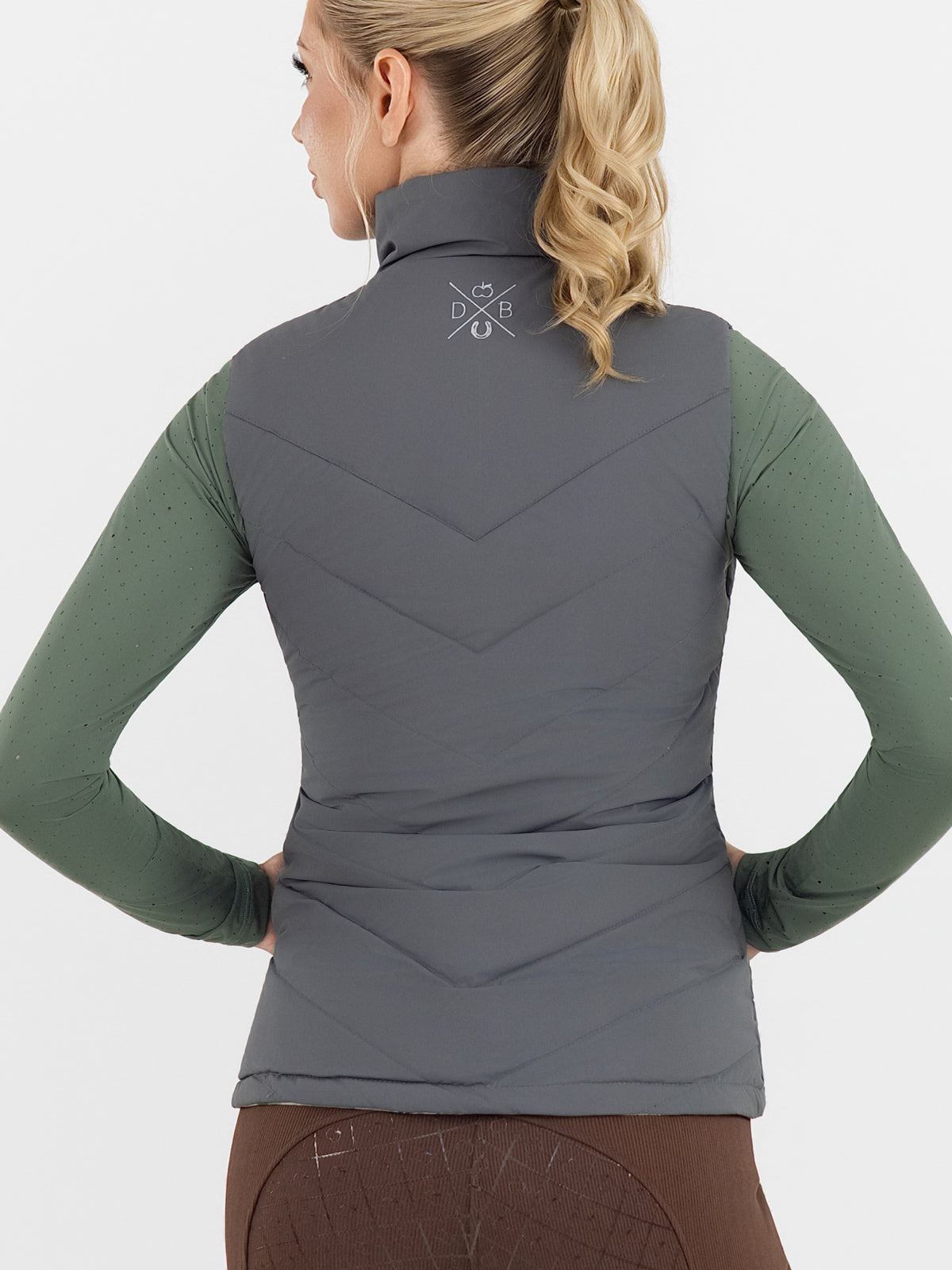 Dapplebay Quilted Reversible Vest Graphite