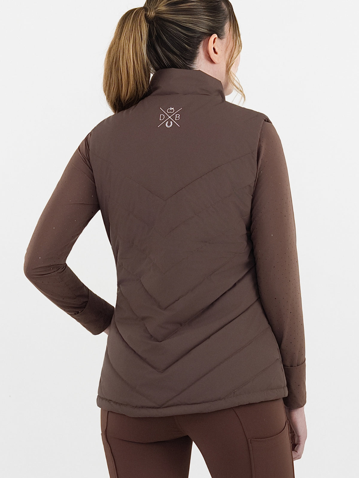 Dapplebay Quilted Reversible Vest Chocolate