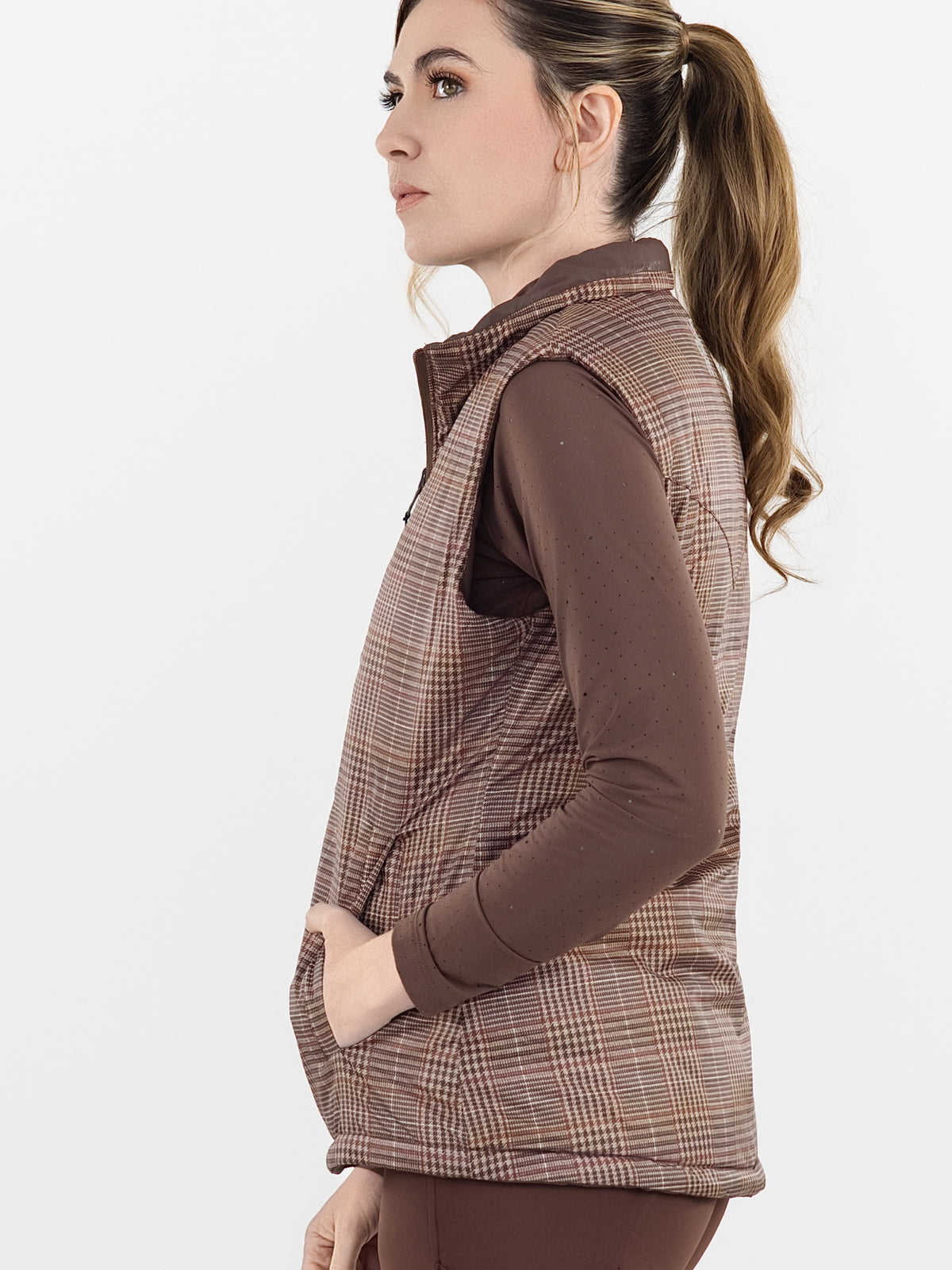 Dapplebay Quilted Reversible Vest Chocolate