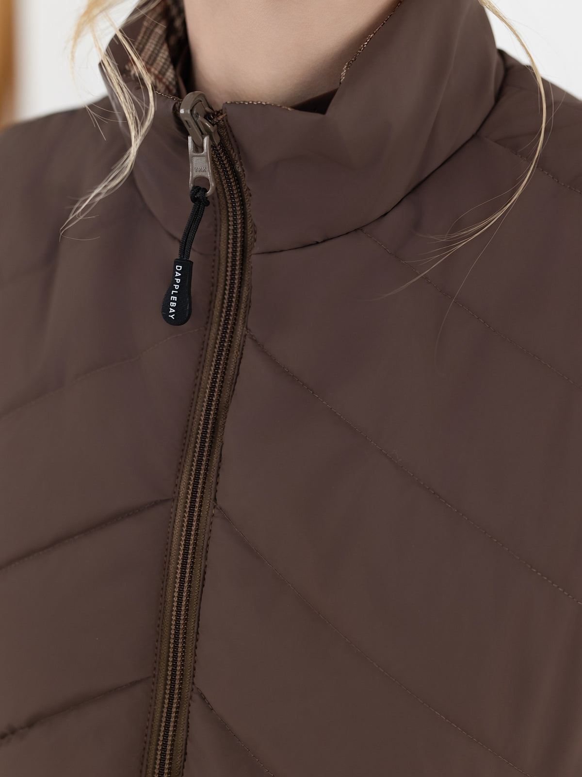 Dapplebay Quilted Reversible Vest Chocolate