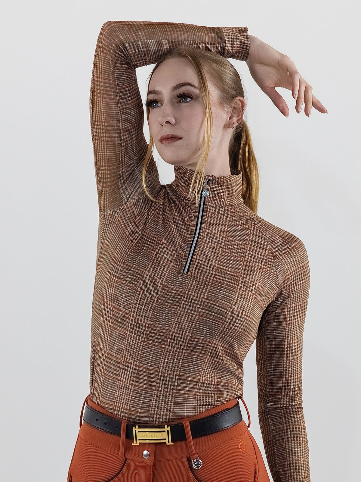 Dapplebay Heirloom 1/4 Zip Long Sleeve Riding Top