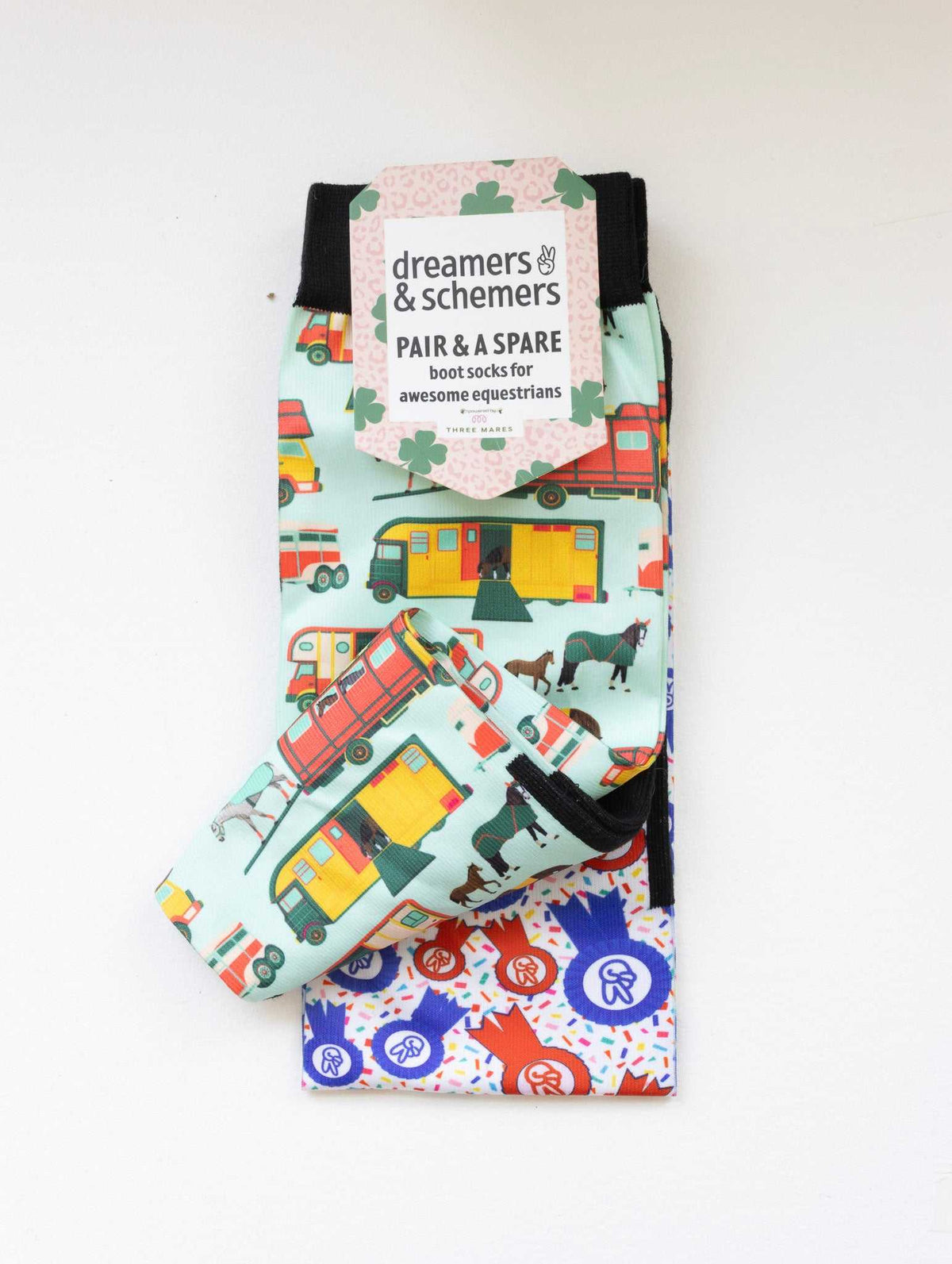 Dreamers & Schemers Pair & A Spare Socks - The Pony Island Retro Trailers