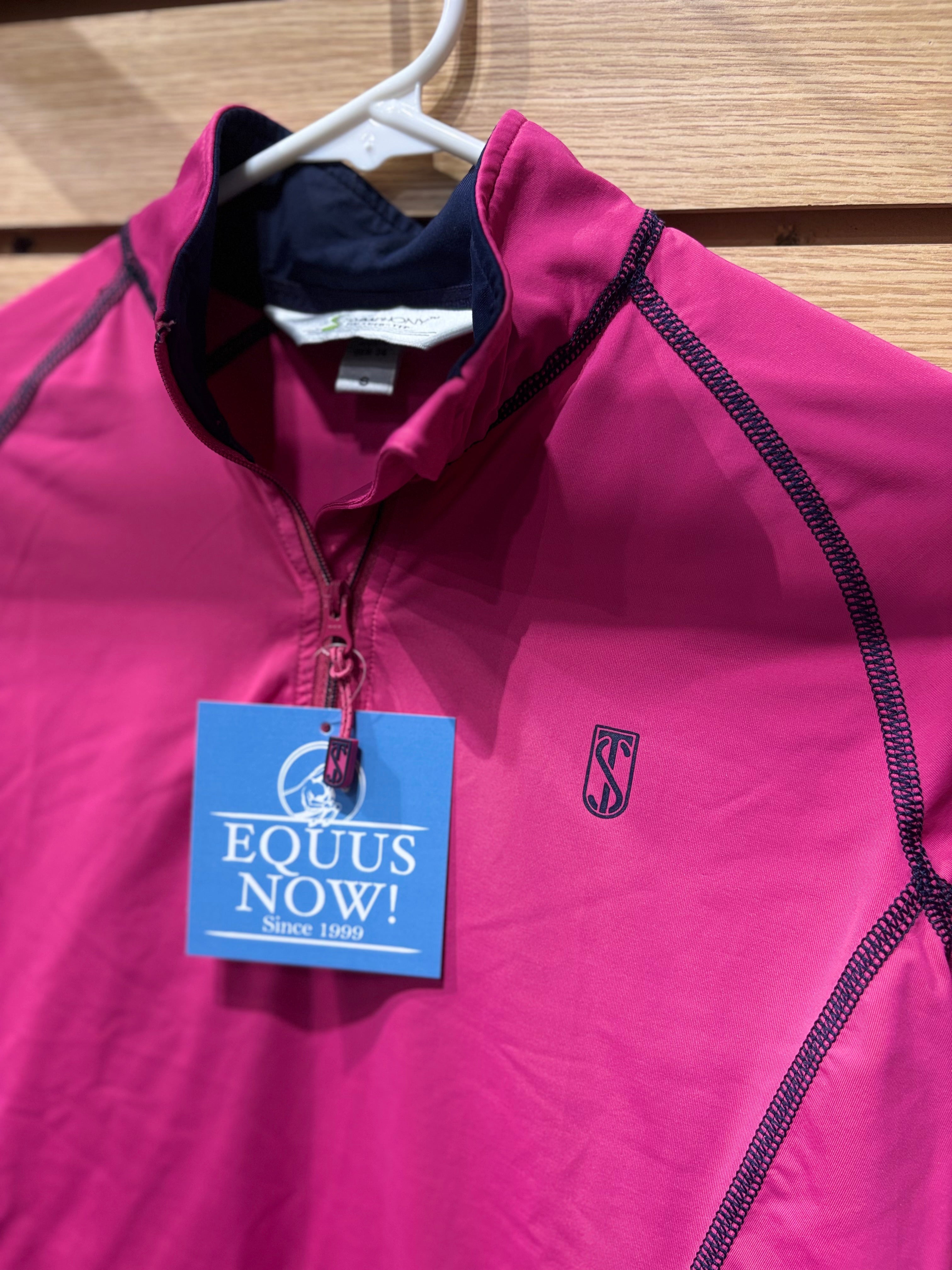 Used Small Hot Pink Tredstep Long Sleeve 1/4 Zip Tech Shirt