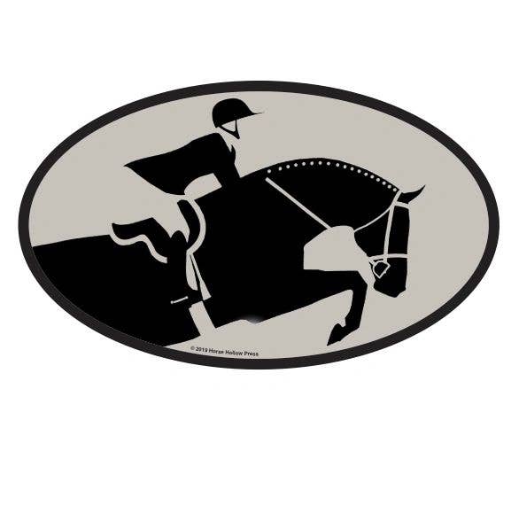 Horse Hollow Press - Oval Equestrian Horse Sticker / Rider / WATERPROOF
