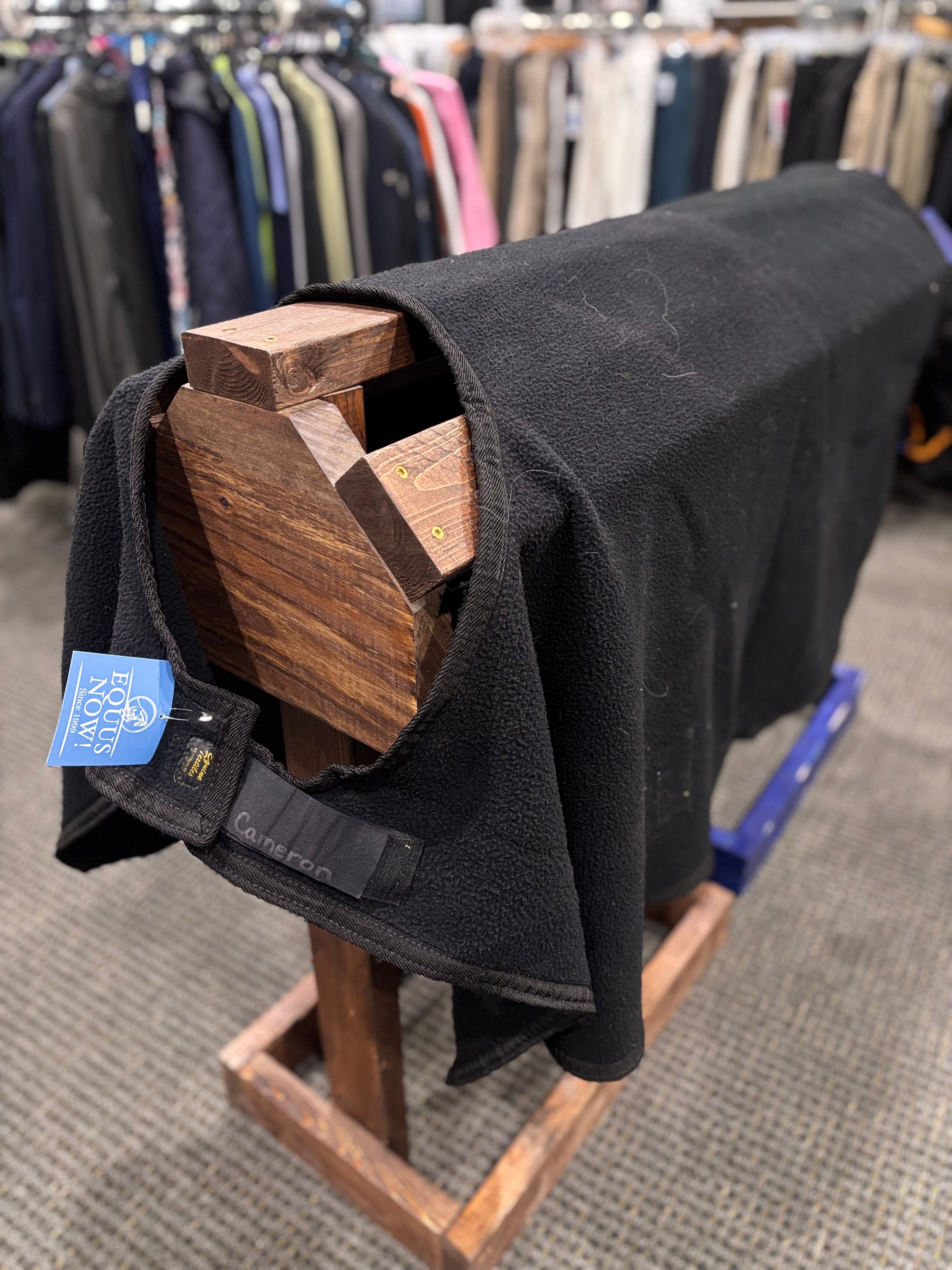 Used Black Equine Textiles Fleece Quarter Sheet