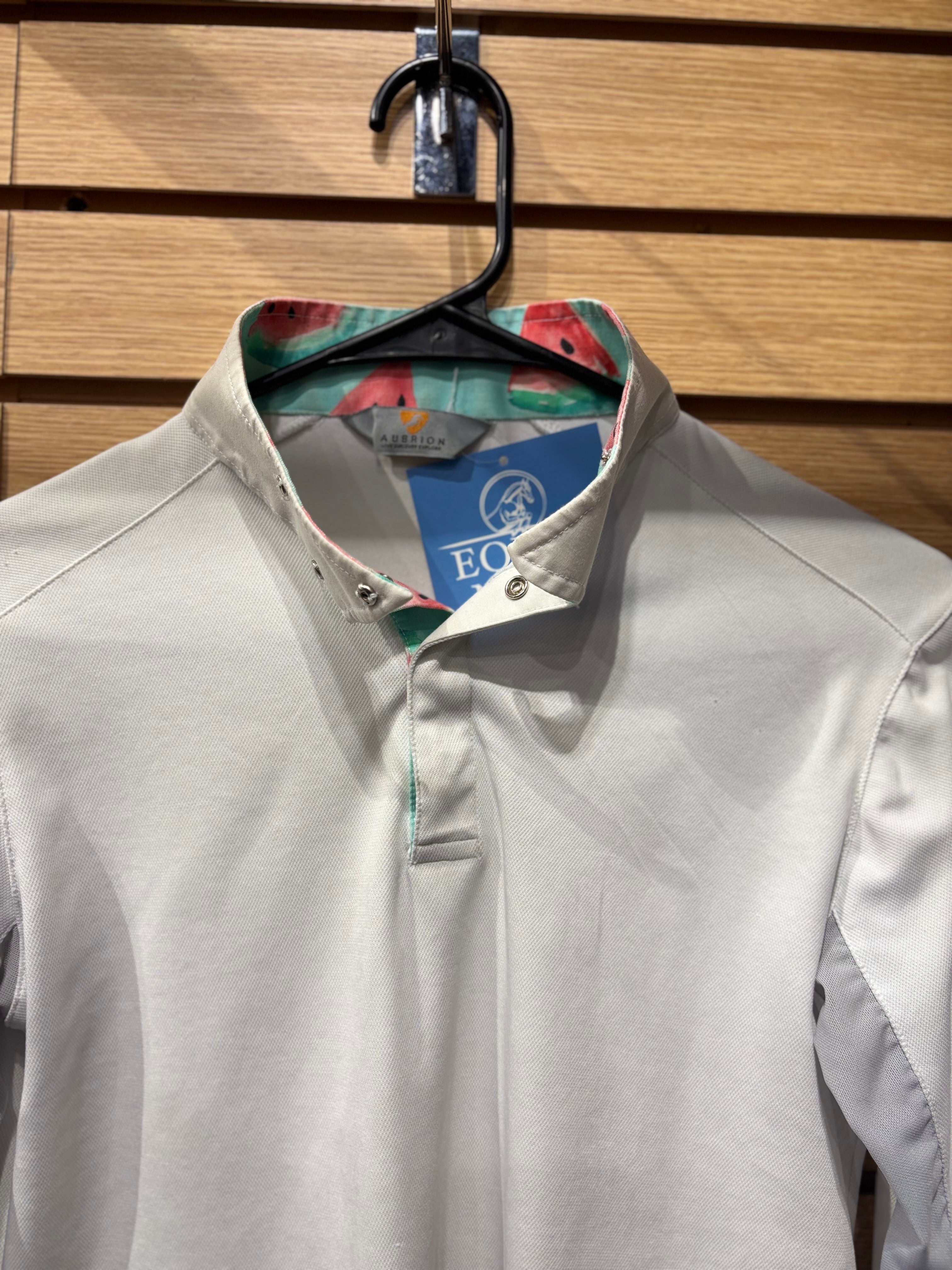 Used Youth XL White Aubrion Long Sleeve Show Shirt