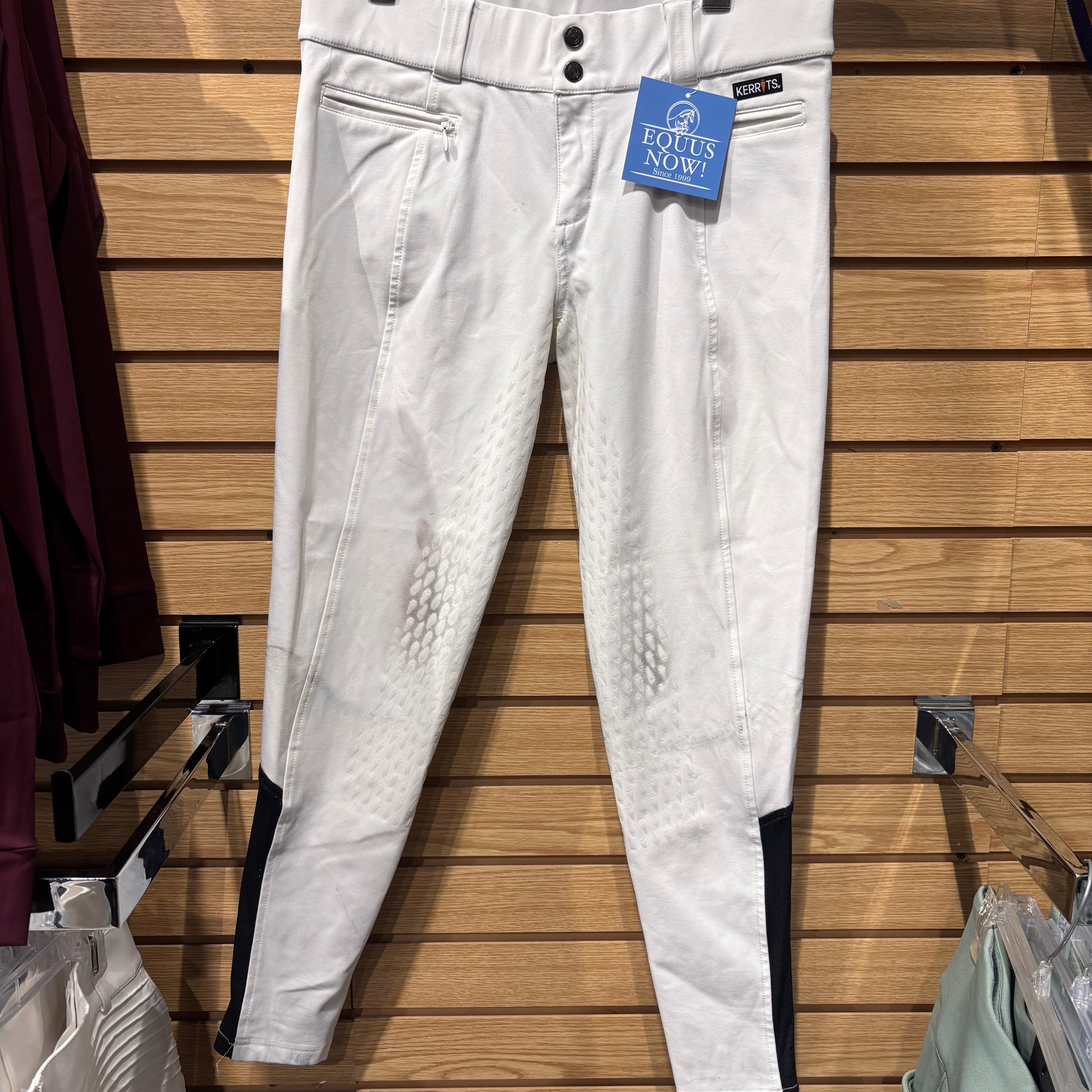 Used Medium Kerrits White Full Seat Breeches