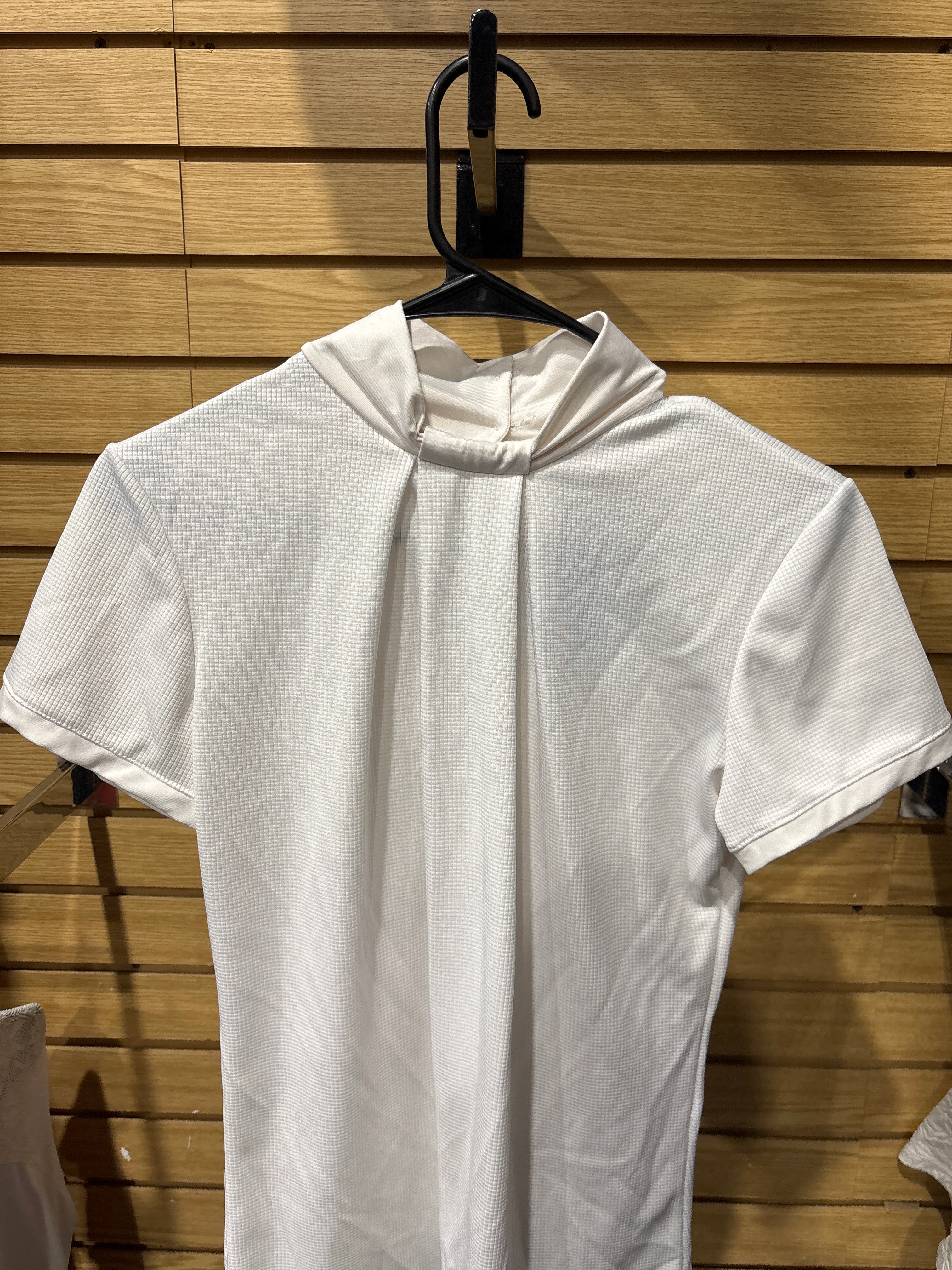 Used Large White Cavalliera Show Shirt Short Sleeve