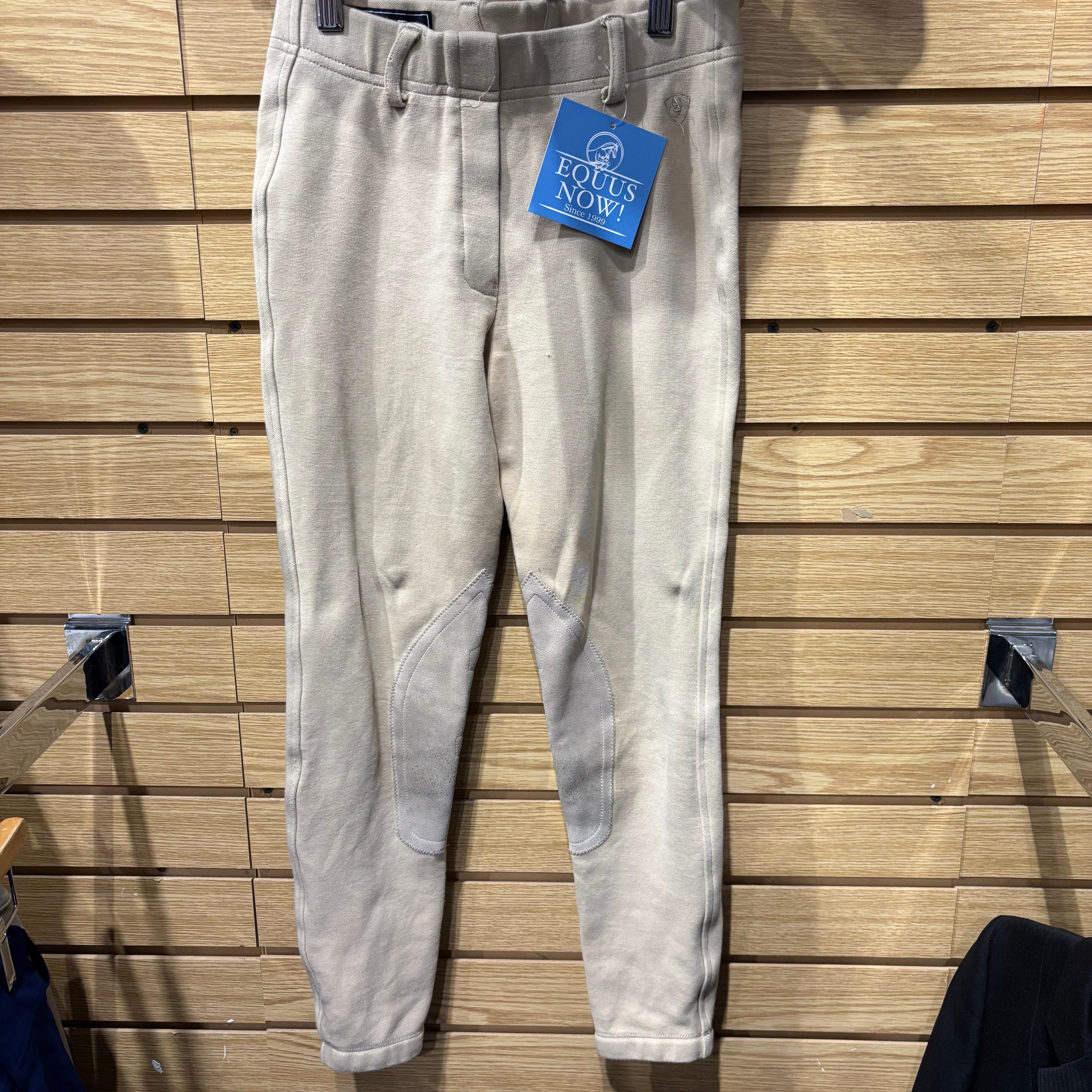 Used Ariat 12 Tan Breeches Knee Patch