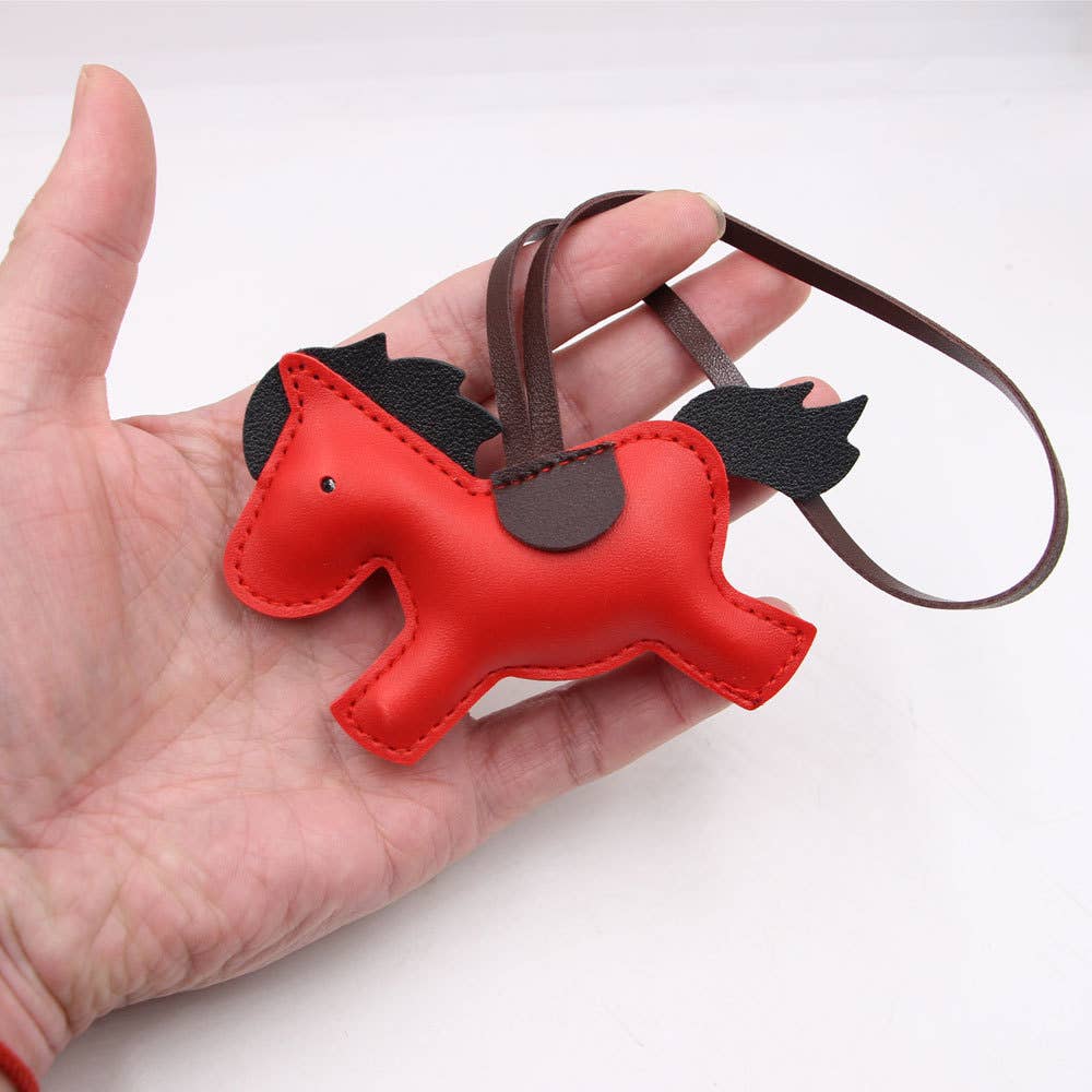 Leather Horse Bag Charm