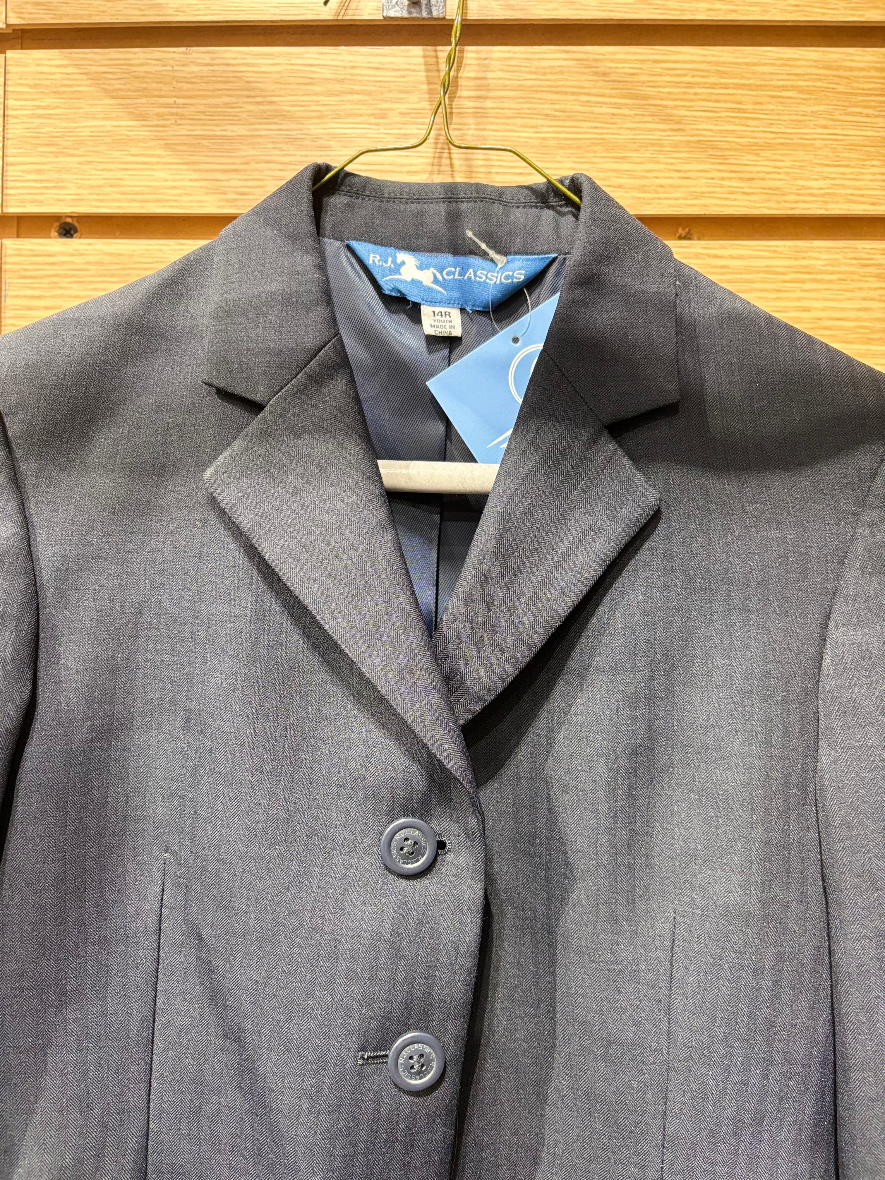Used 14R RJ Classics Navy Hunt Coat