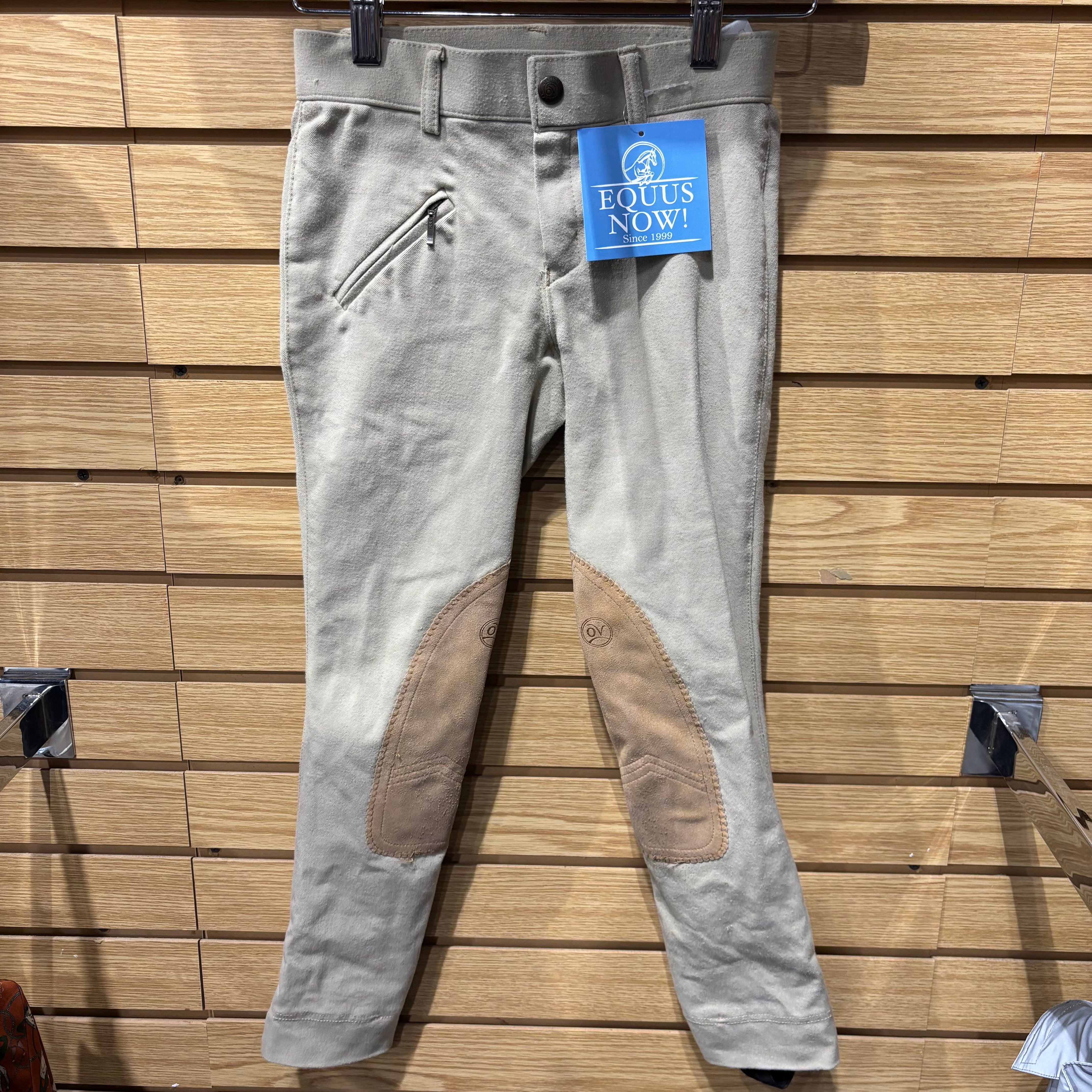 Used Ovation Youth 8 Tan Knee Patch Breeches