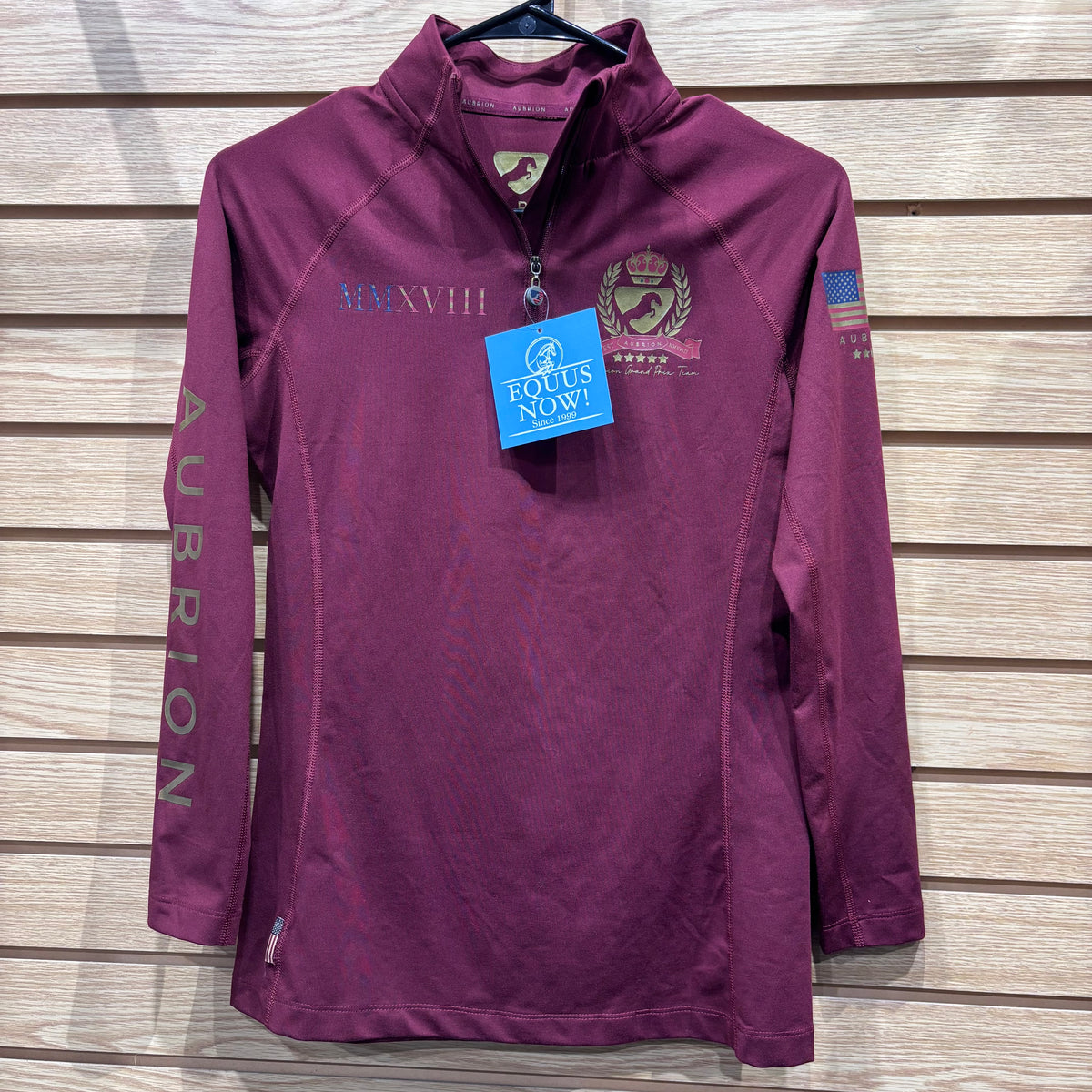 Used Small Maroon Aubrion 1/4 Zip Technical Shirt