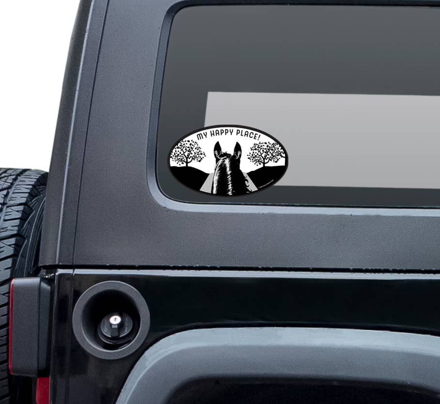 5" x 3" Car or Truck Sticker / My Happy Place / WATERPROOF