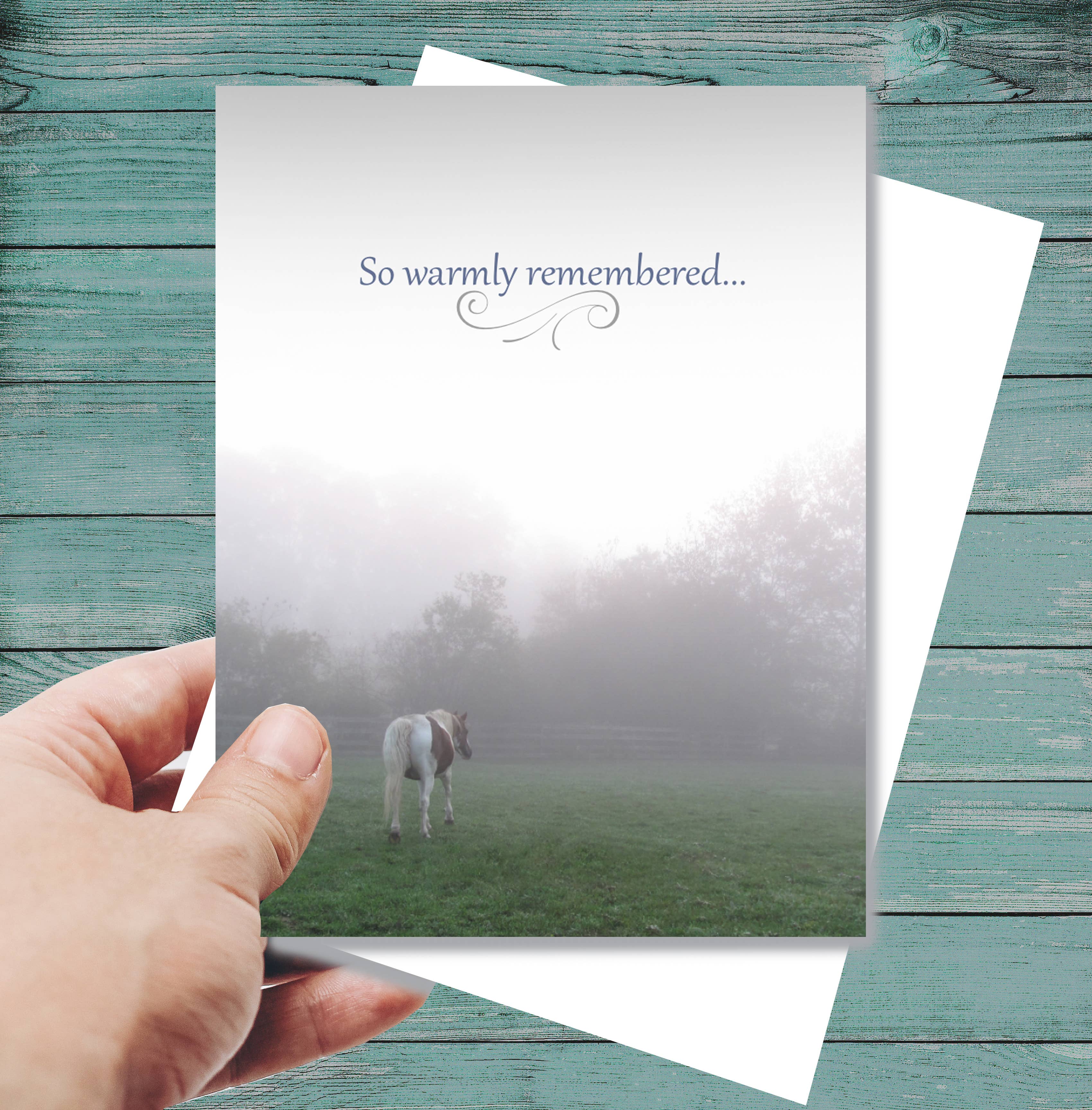 Horse Sympathy Greeting Card / So Warmly Remembered...