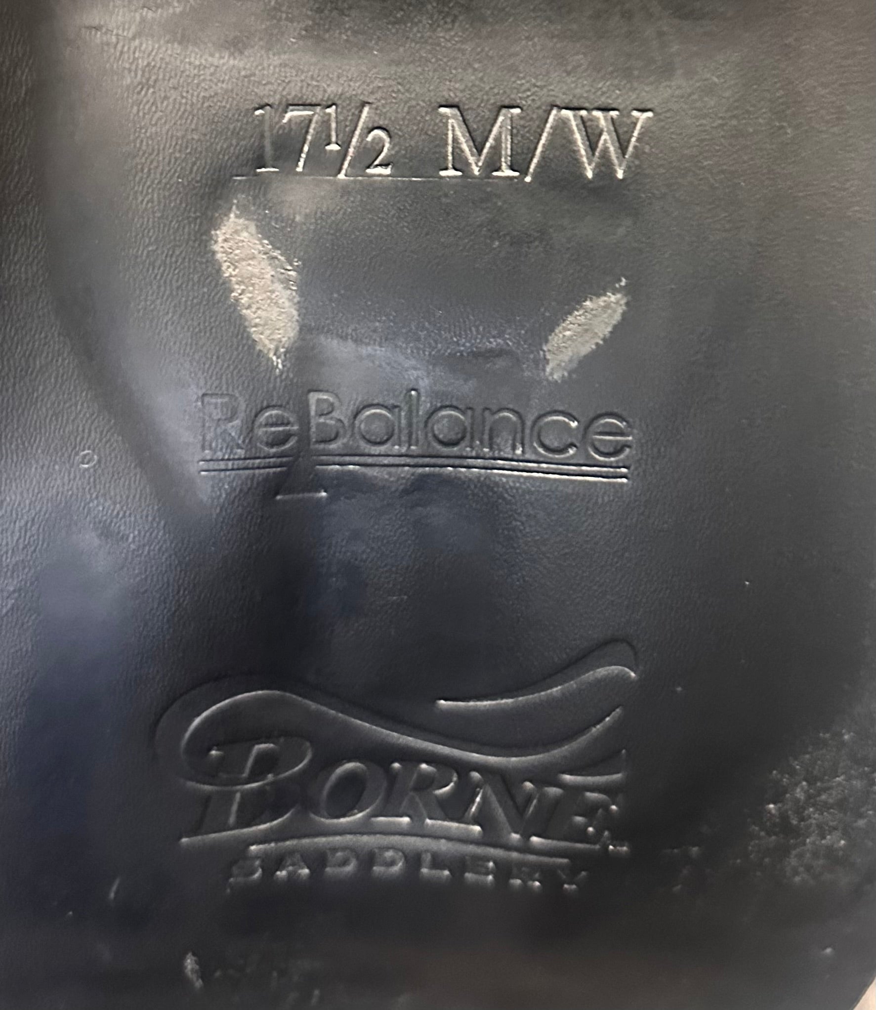 Used Borne Rebalance Dressage Saddle 17.5" Wide Tree