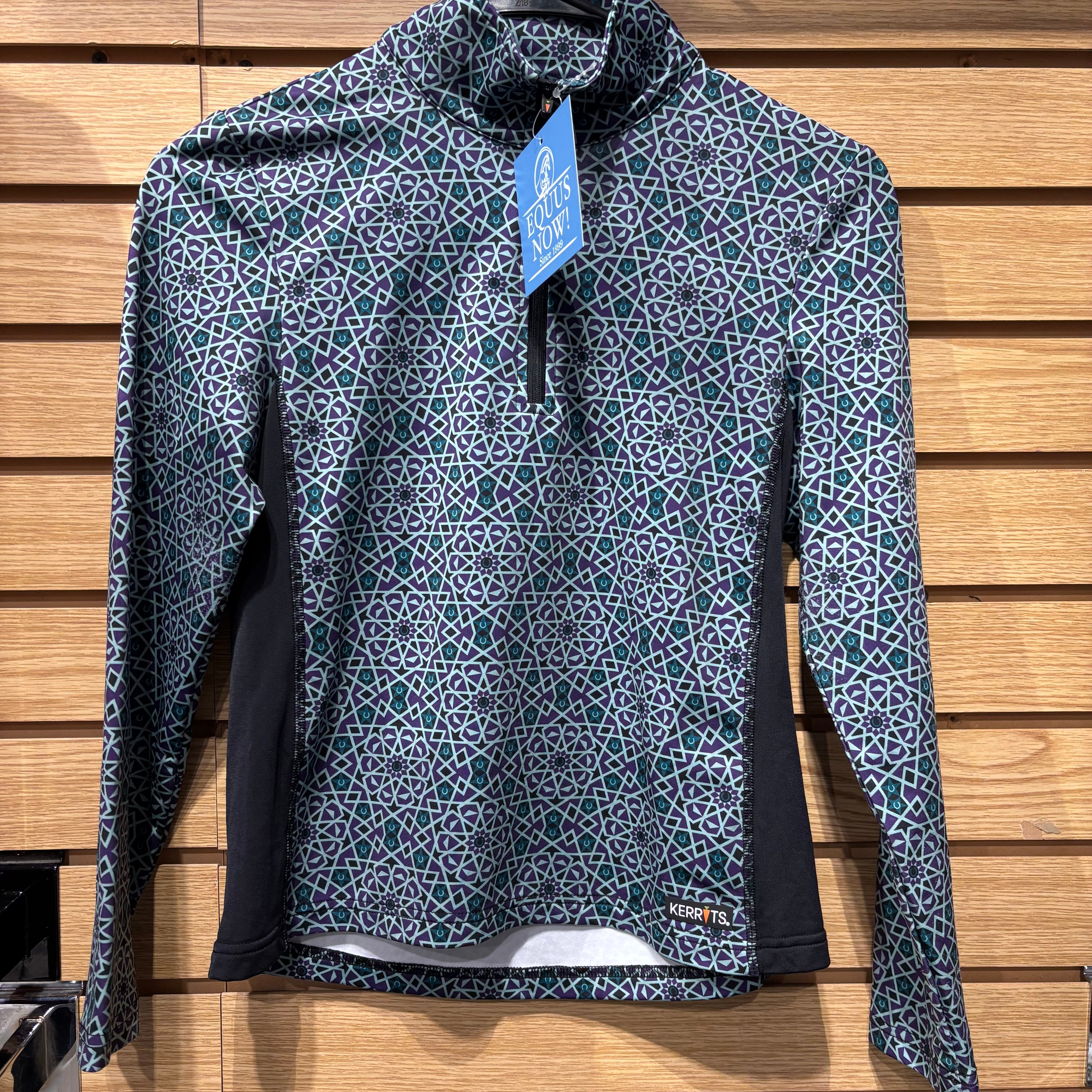 Used Youth Medium Blue/Purple Kerrits 1/4 zip Shirt