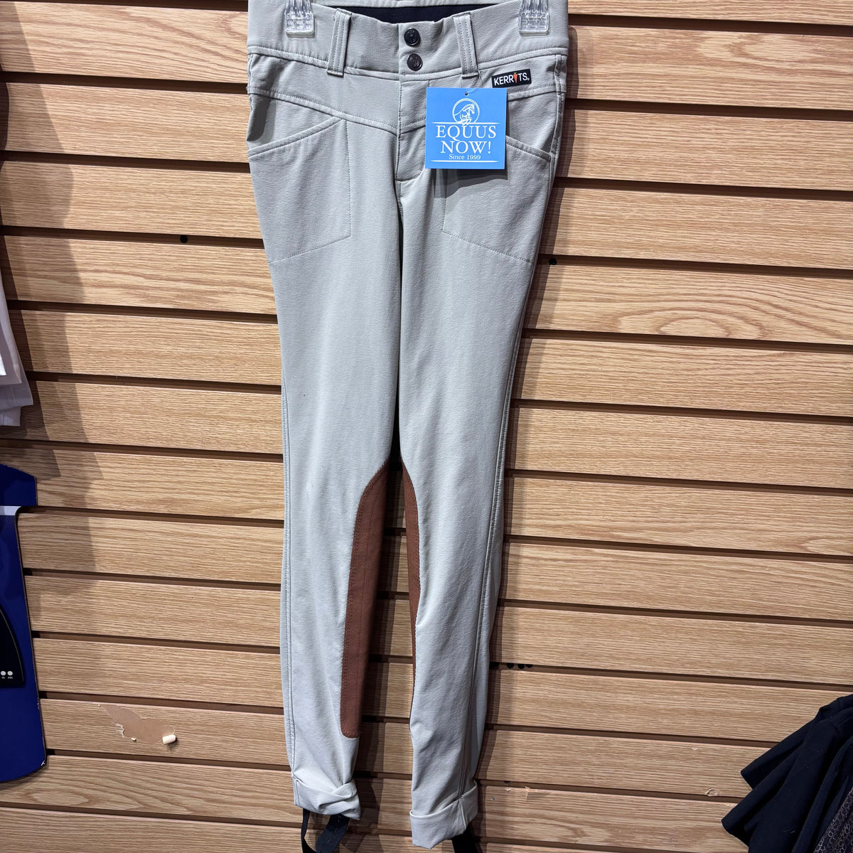 Used Large Kerrits Knee Patch Jods Tan