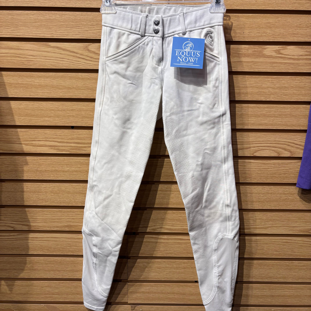 Used US 22 White Equinavia Silicone Full Seat Breeches