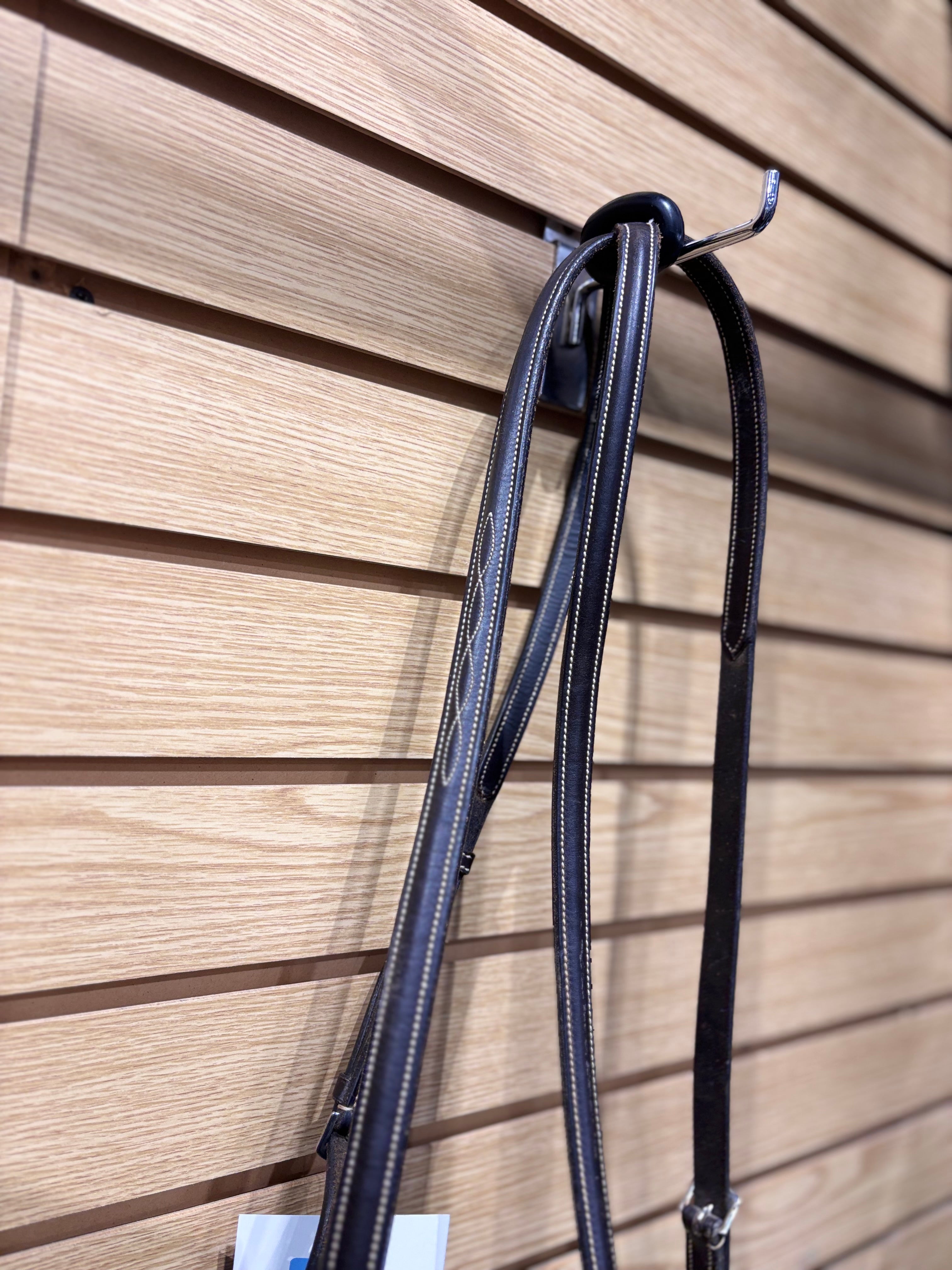 Used Full Brown Bridleway Fancy Stitched Standing Martingale