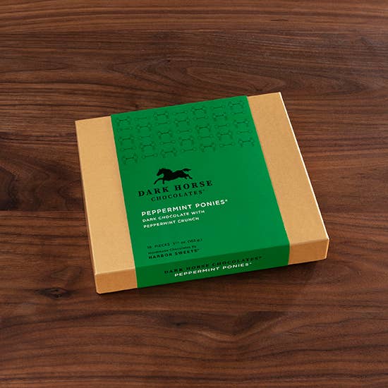 Dark Horse Chocolates Dark Chocolate 16 Pcs Peppermint Ponies