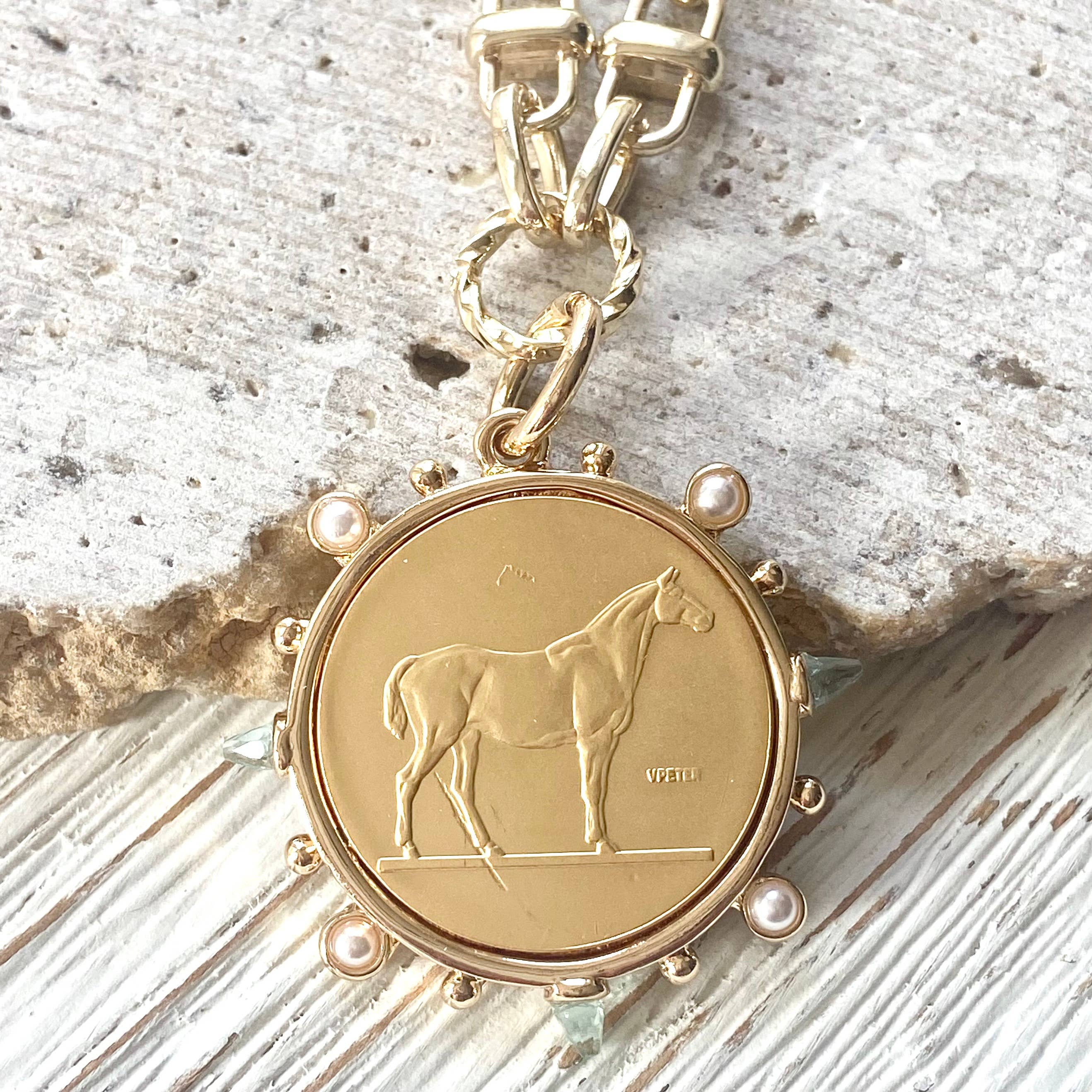 VB&CO Designs Handmade Jewelry - Horse coin equestrian jewelry derby boutique salon