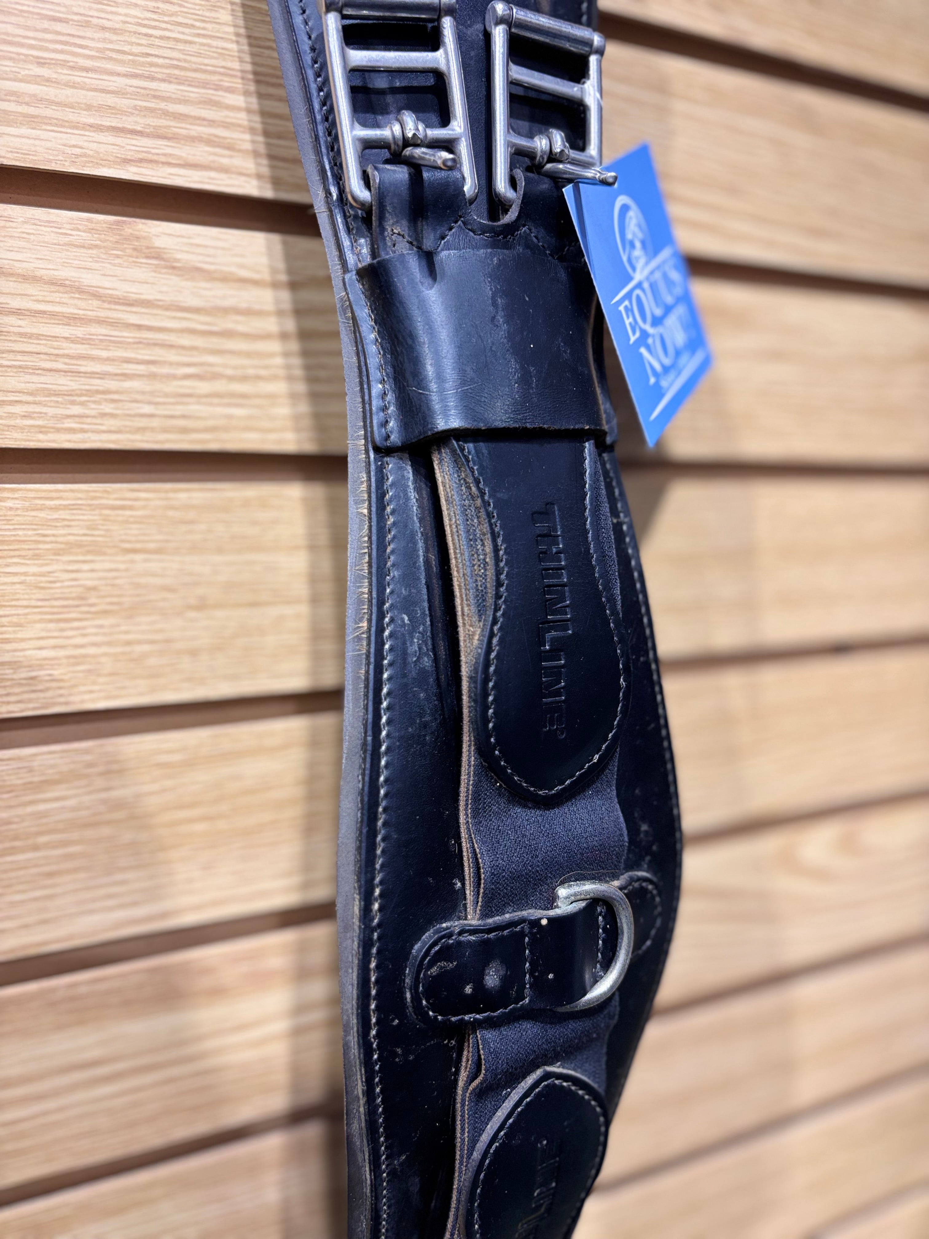 Used 20" Black Thinline Dressage Girth