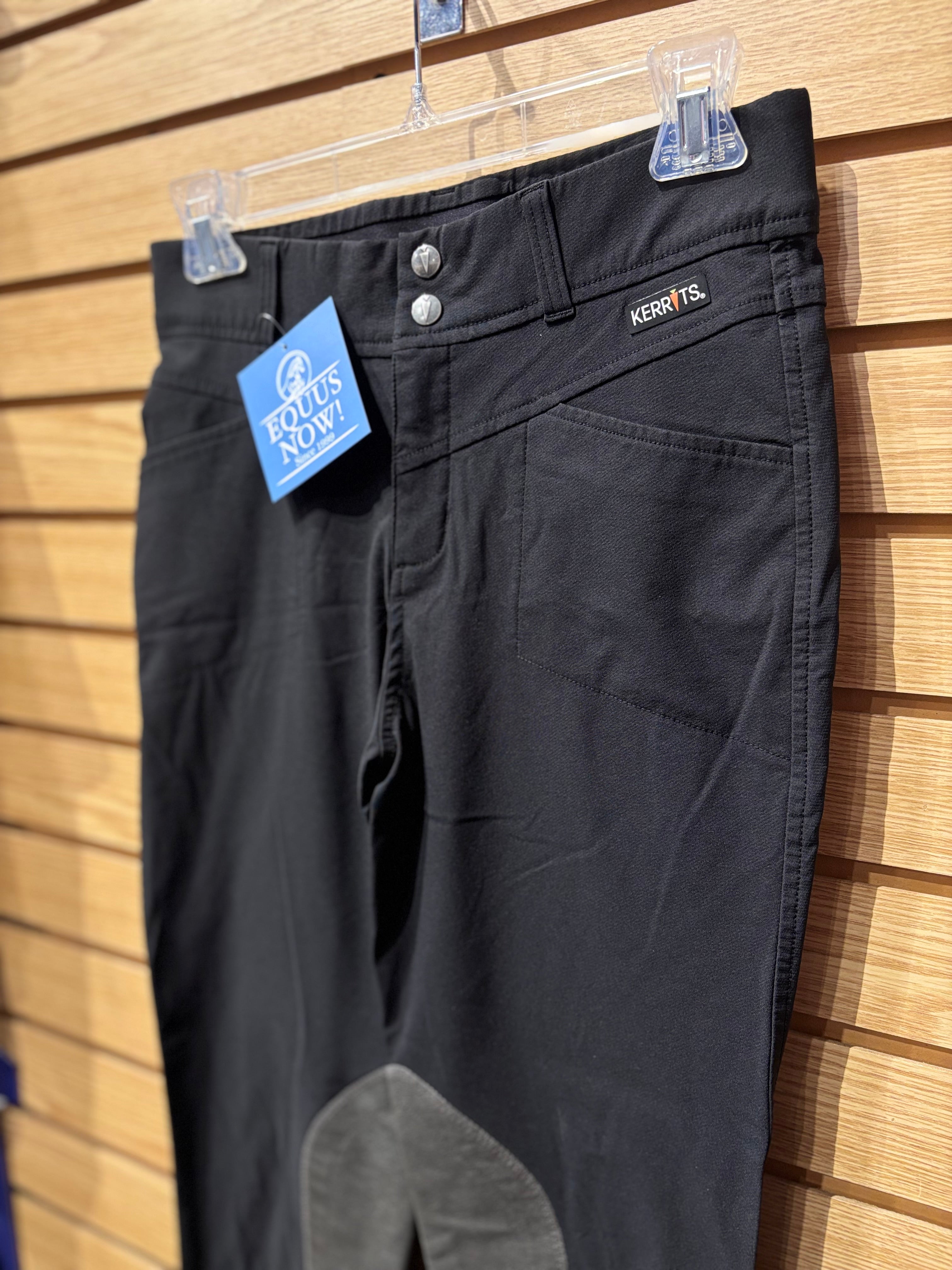 Used Medium Black Kerrits Crossover Knee Patch Breech