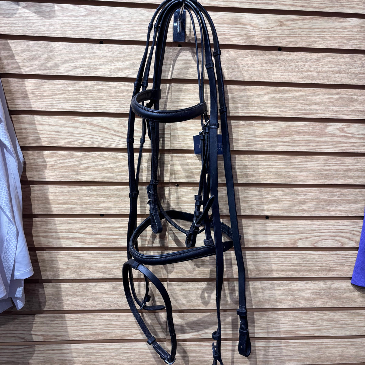 Used Black Flash Bridle with Reins