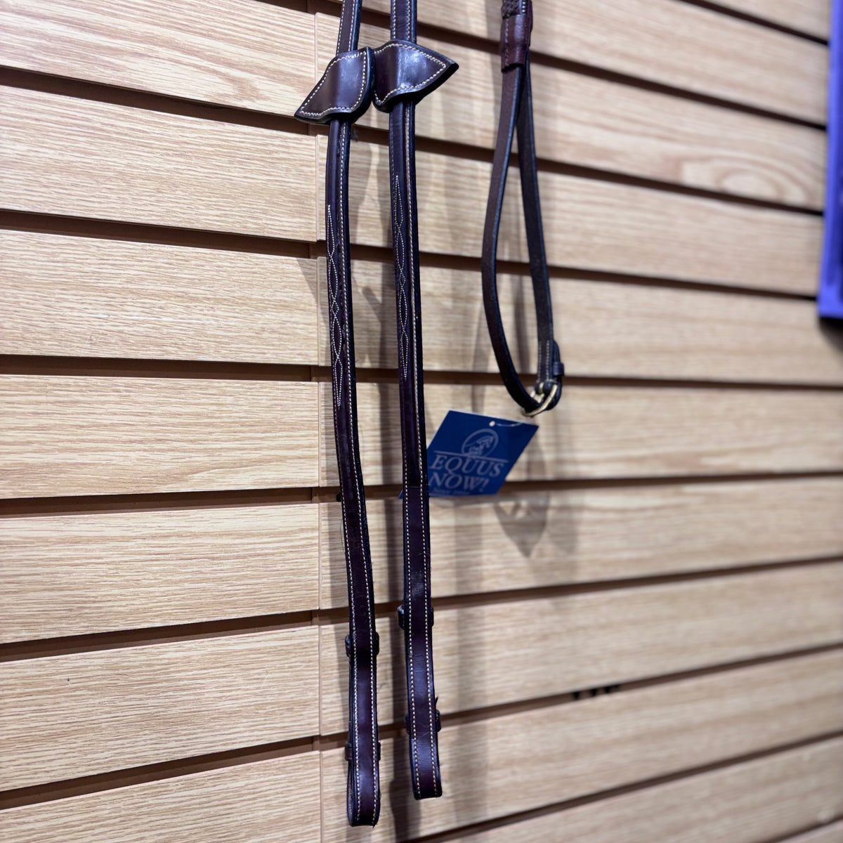 Used 54" Brown Dyon Rubber Reins with Stoppers